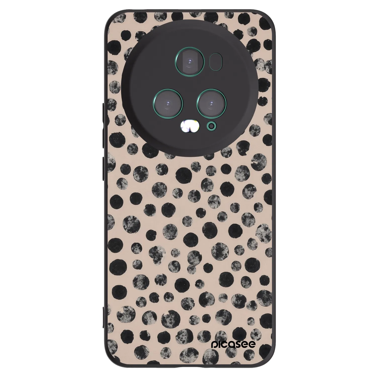 Picasee silikonski črni ovitek za Honor Magic5 Pro - Dots