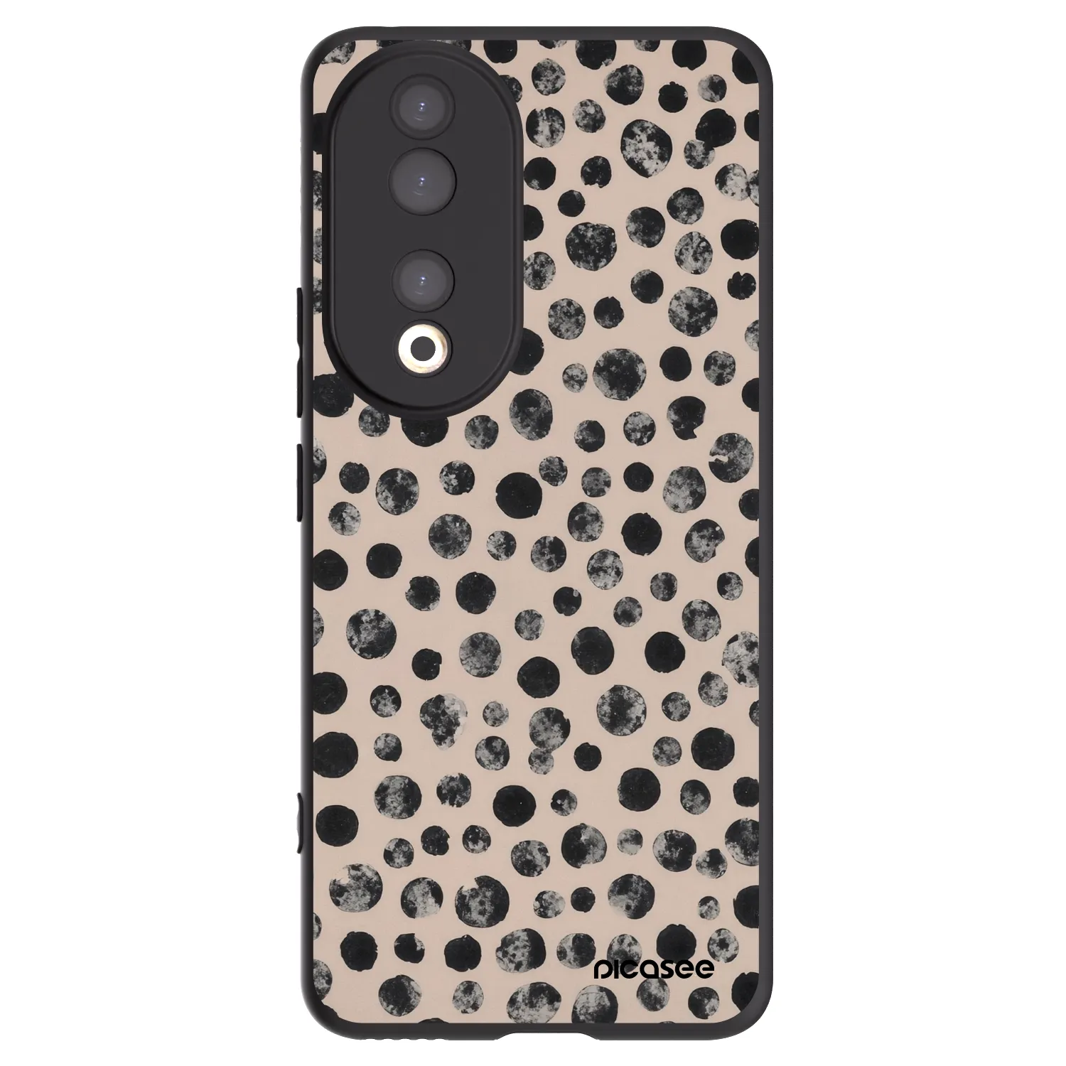 Picasee silikonski črni ovitek za Honor 90 5G - Dots