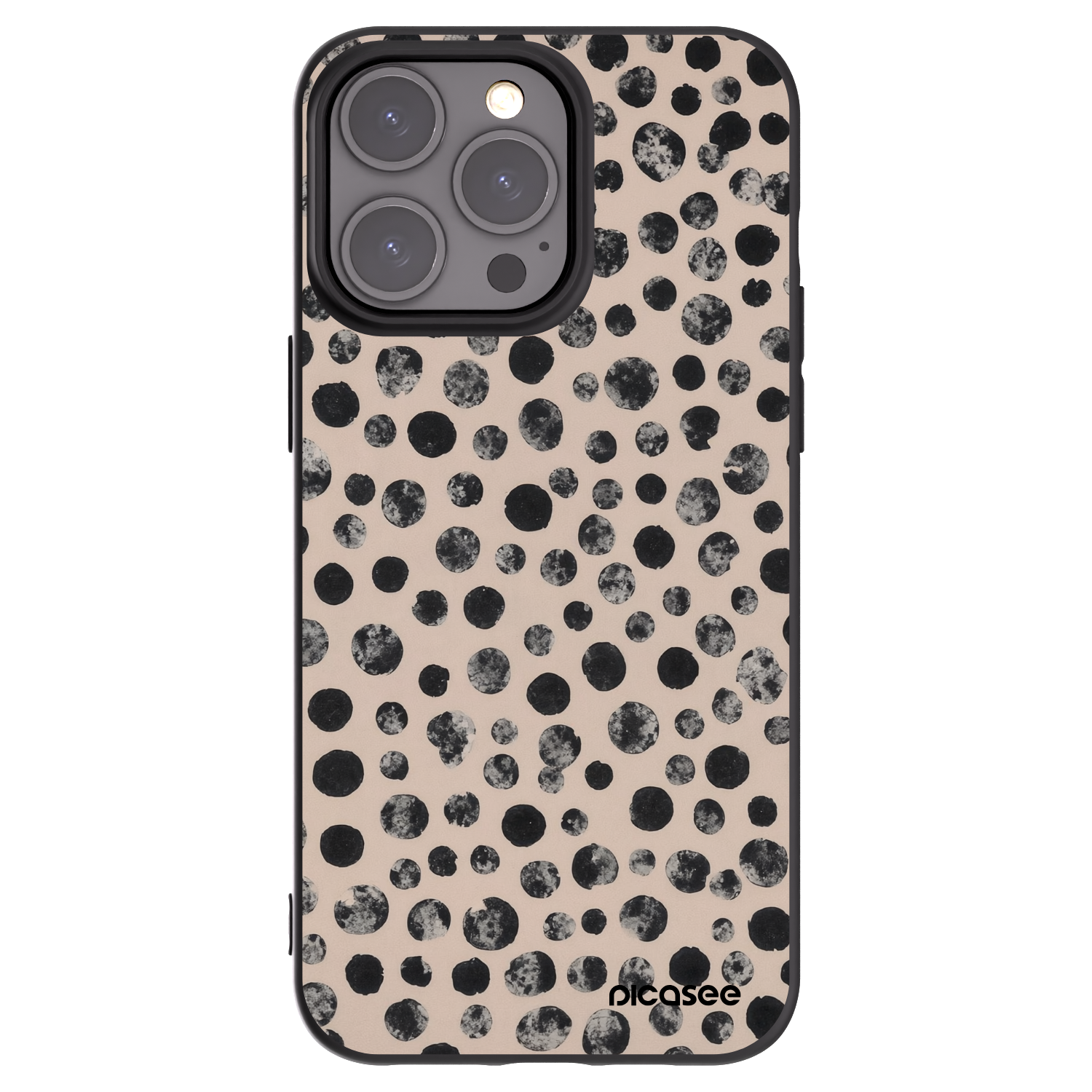 Picasee silikonski črni ovitek za Apple iPhone 15 Pro Max - Dots