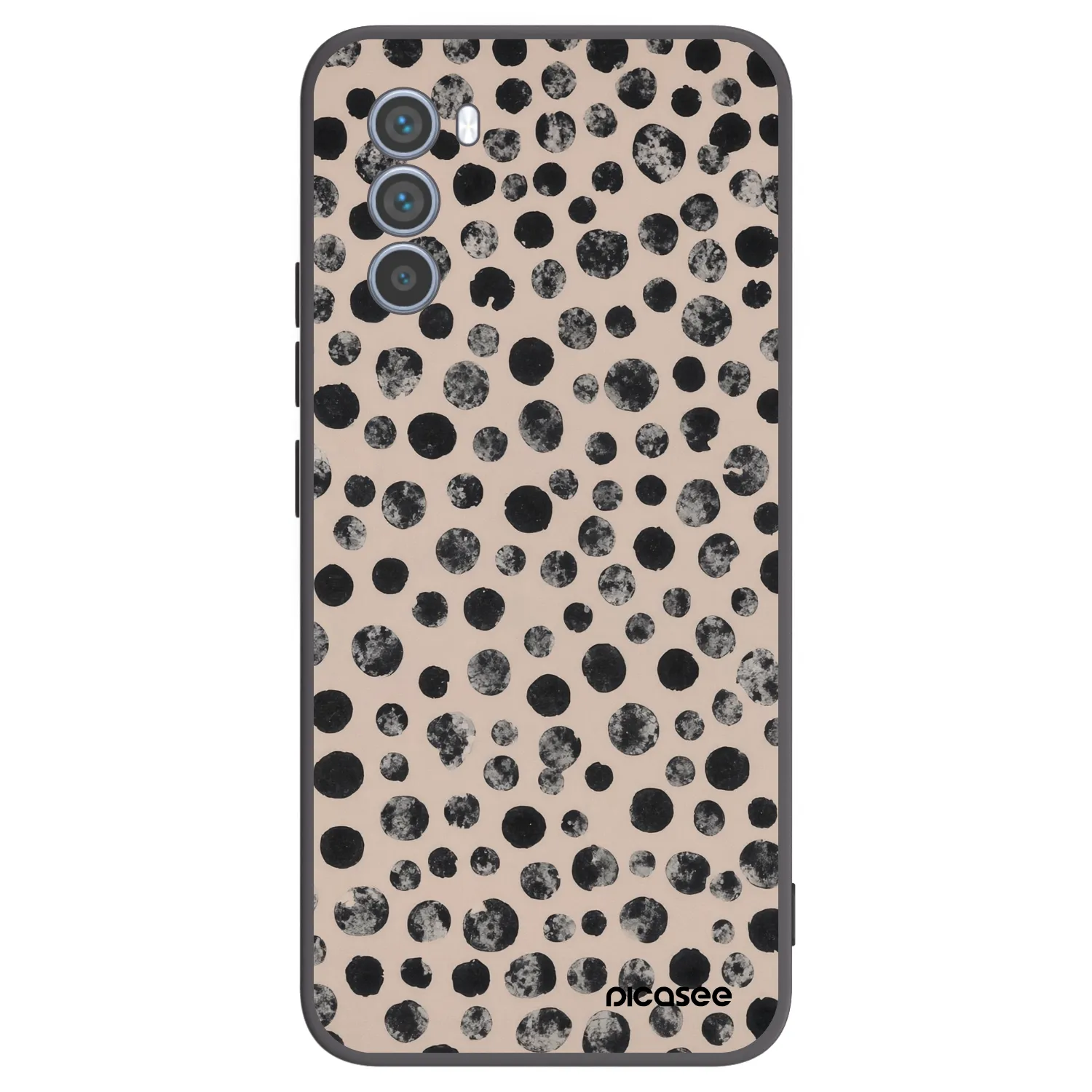 Picasee silikonski črni ovitek za Motorola Moto G62 - Dots