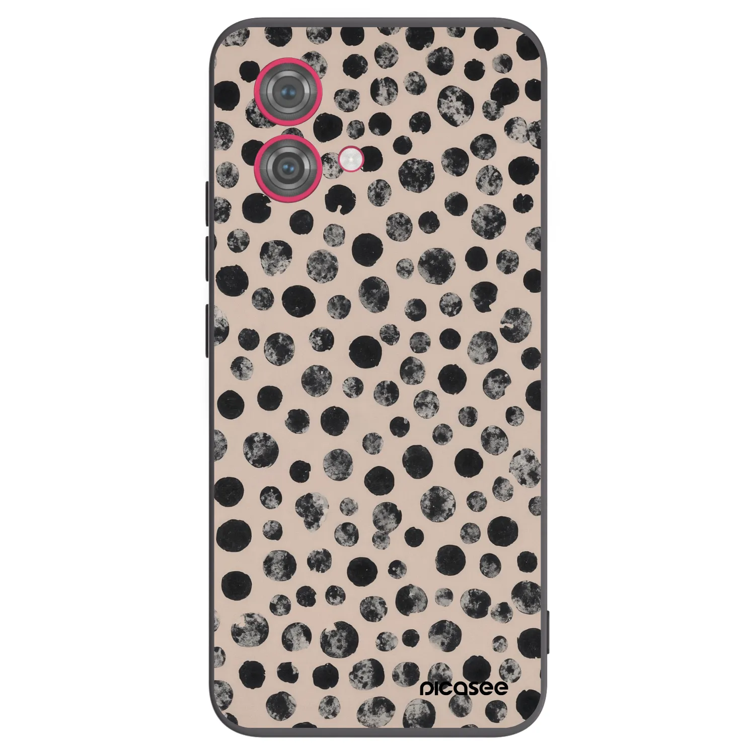 Picasee silikonski črni ovitek za Motorola Moto G84 5G - Dots