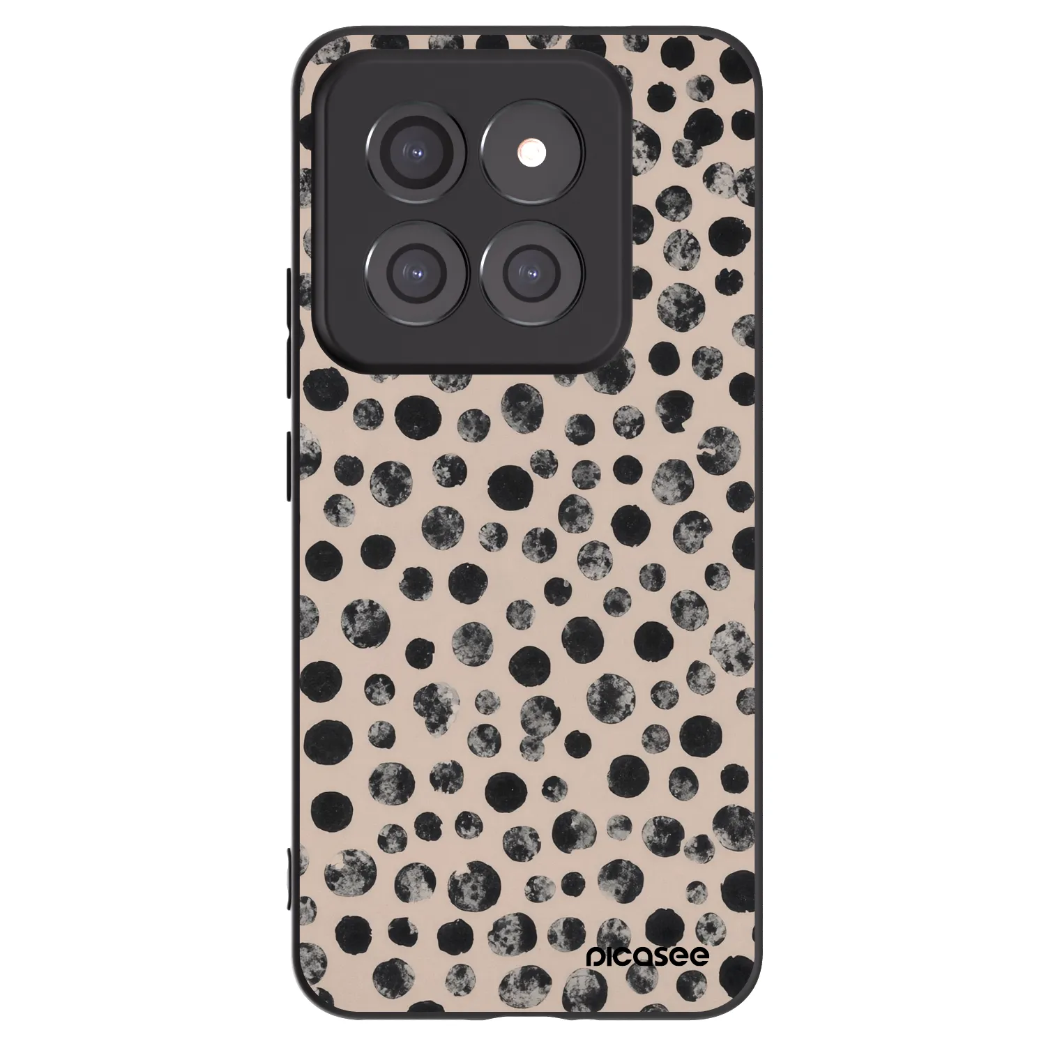 Picasee silikonski črni ovitek za Xiaomi 14 Pro - Dots