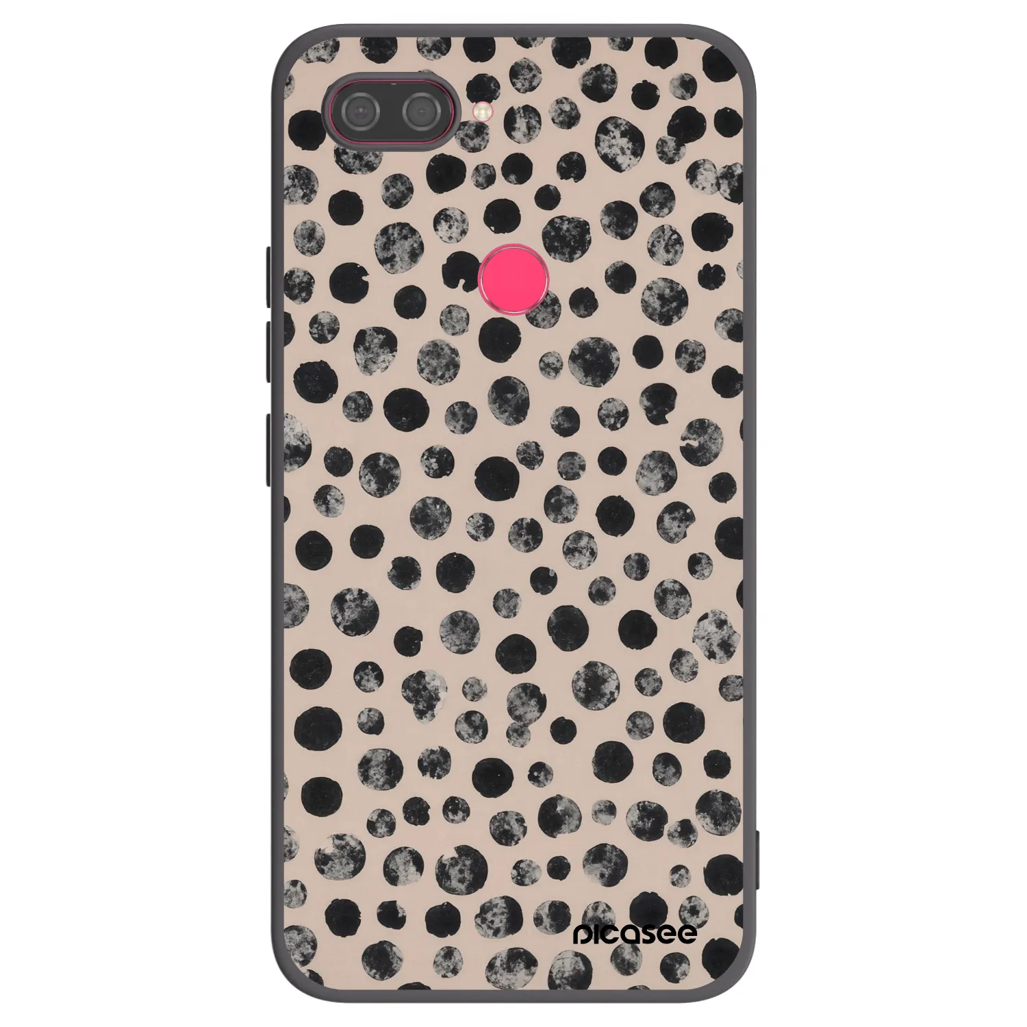 Picasee silikonski črni ovitek za Xiaomi Mi 8 Lite - Dots