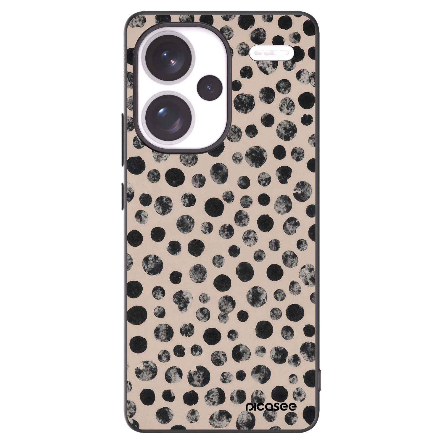 Picasee silikonski črni ovitek za Xiaomi Redmi Note 13 Pro+ 5G - Dots