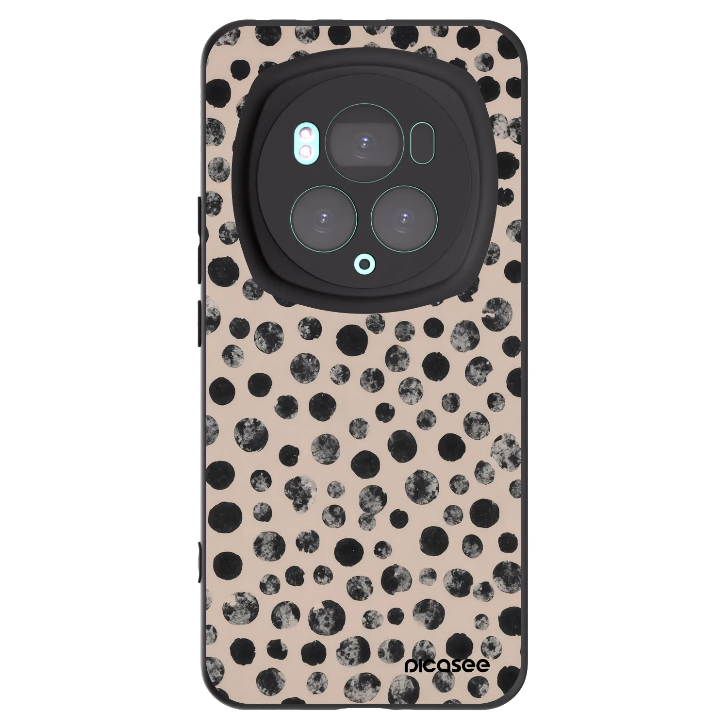 Picasee silikonski črni ovitek za Honor Magic6 Pro - Dots