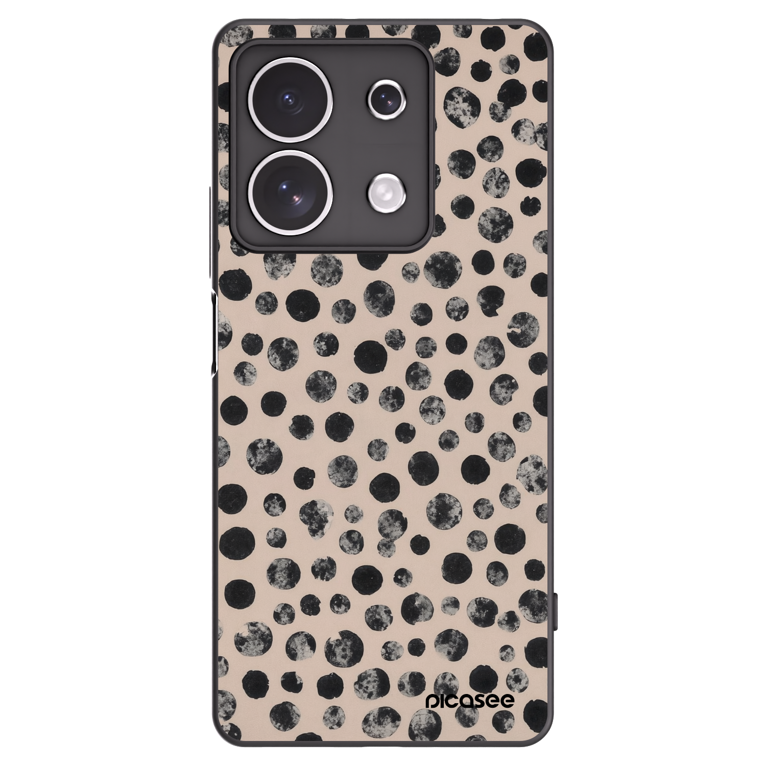 Picasee silikonski črni ovitek za Xiaomi Redmi Note 13 4G - Dots