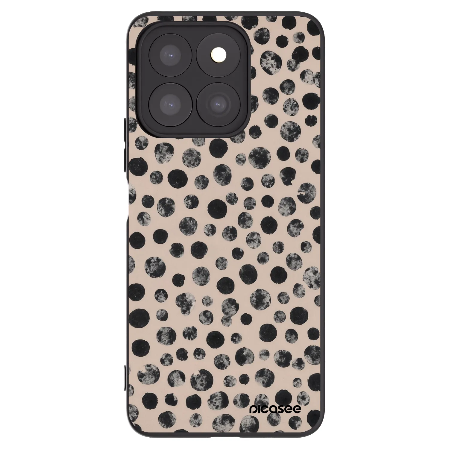 Picasee silikonski črni ovitek za Honor X8b - Dots