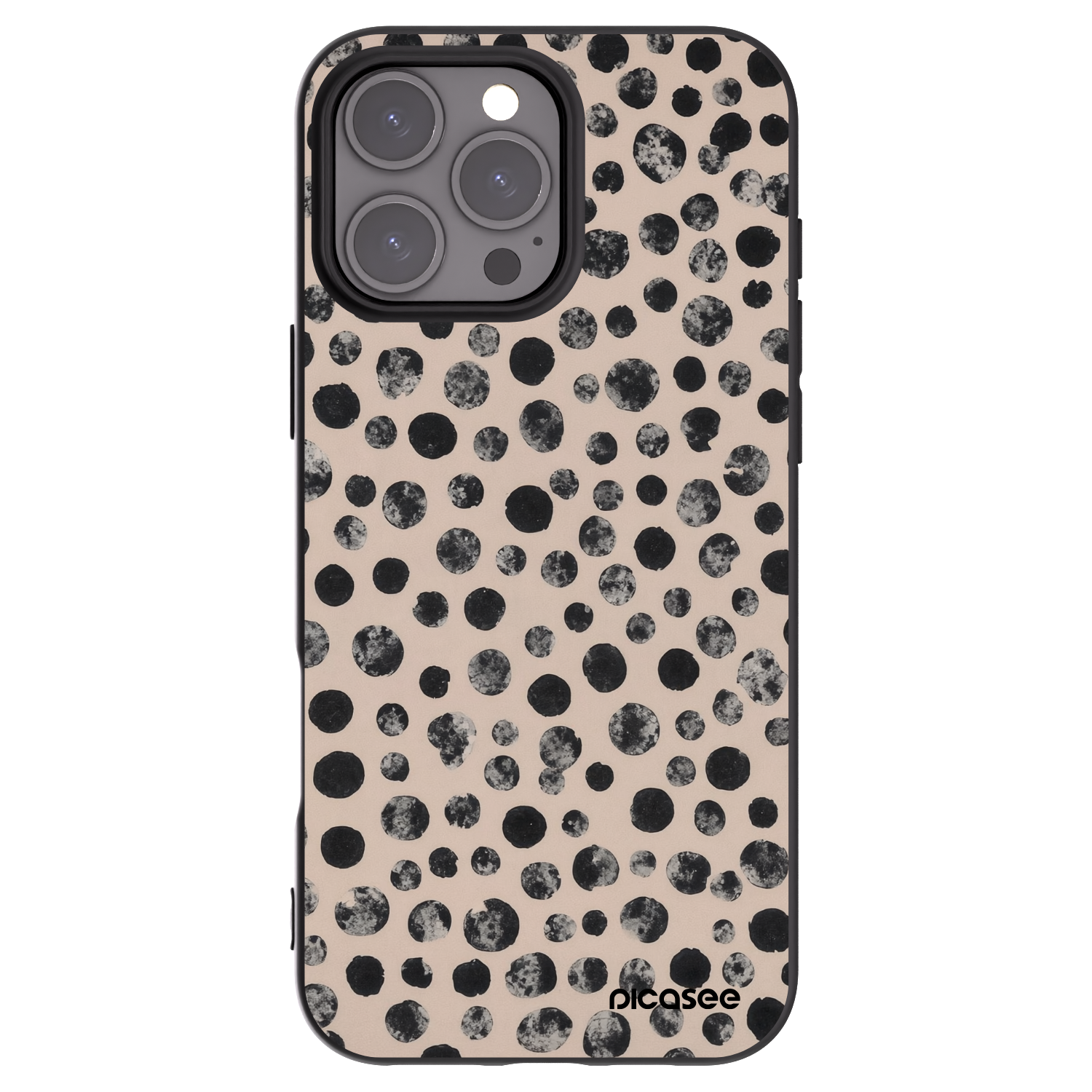 Picasee silikonski črni ovitek za Apple iPhone 16 Pro Max - Dots