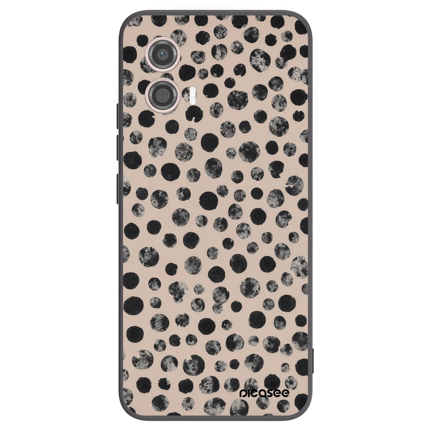 Picasee silikonski črni ovitek za Motorola Moto G53 5G - Dots