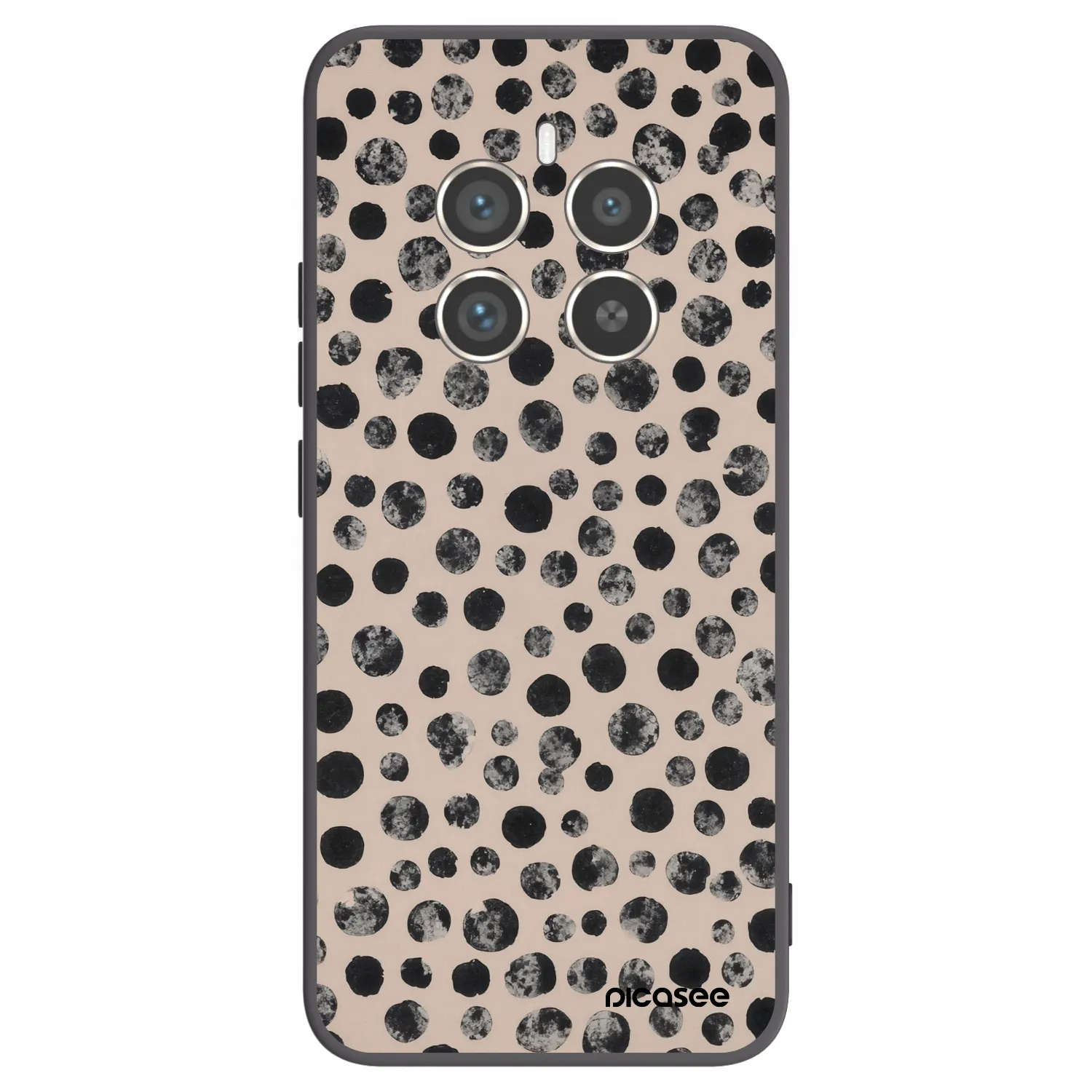 Picasee silikonski črni ovitek za Realme 12 Pro 5G - Dots