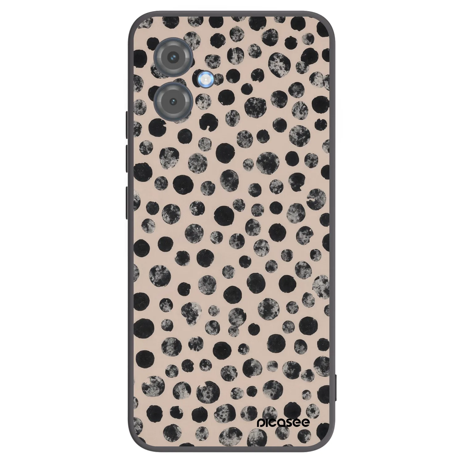 Picasee silikonski črni ovitek za Motorola Moto G14 - Dots