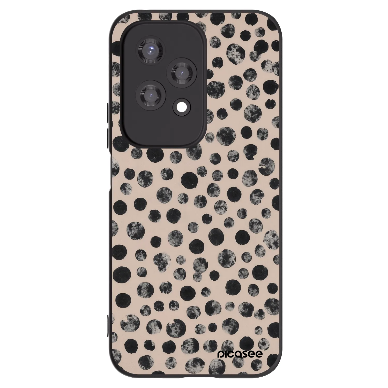 Picasee silikonski črni ovitek za Honor 200 Lite - Dots