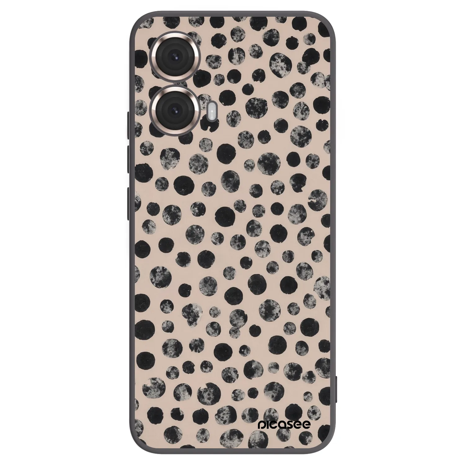 Picasee silikonski črni ovitek za Motorola Moto G85 - Dots
