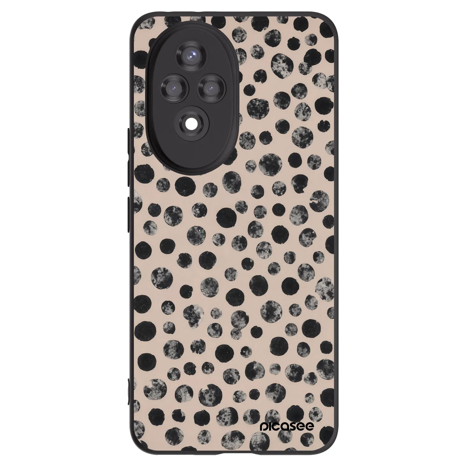 Picasee silikonski črni ovitek za Honor 200 Pro 5G - Dots