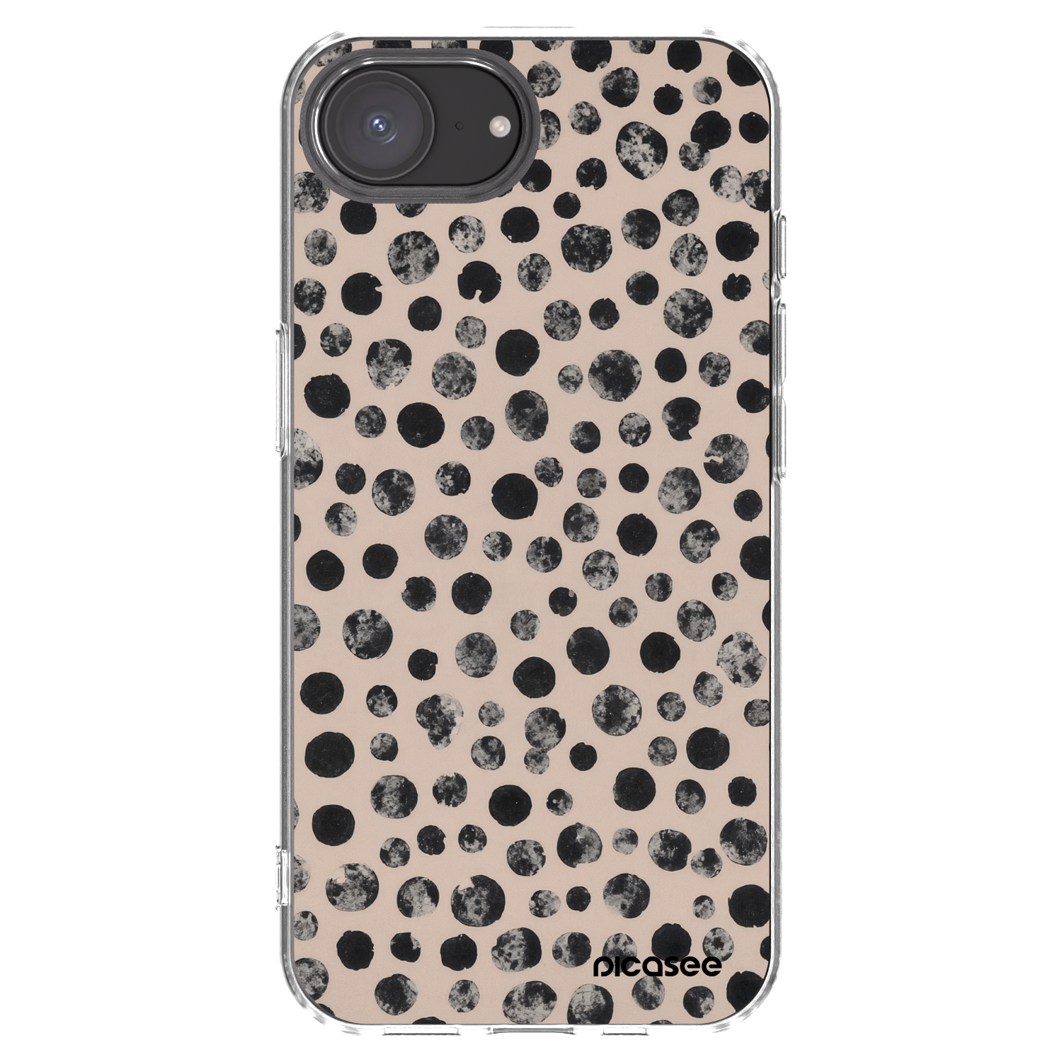 Picasee silikonski prozorni ovitek za Apple iPhone 16e - Dots