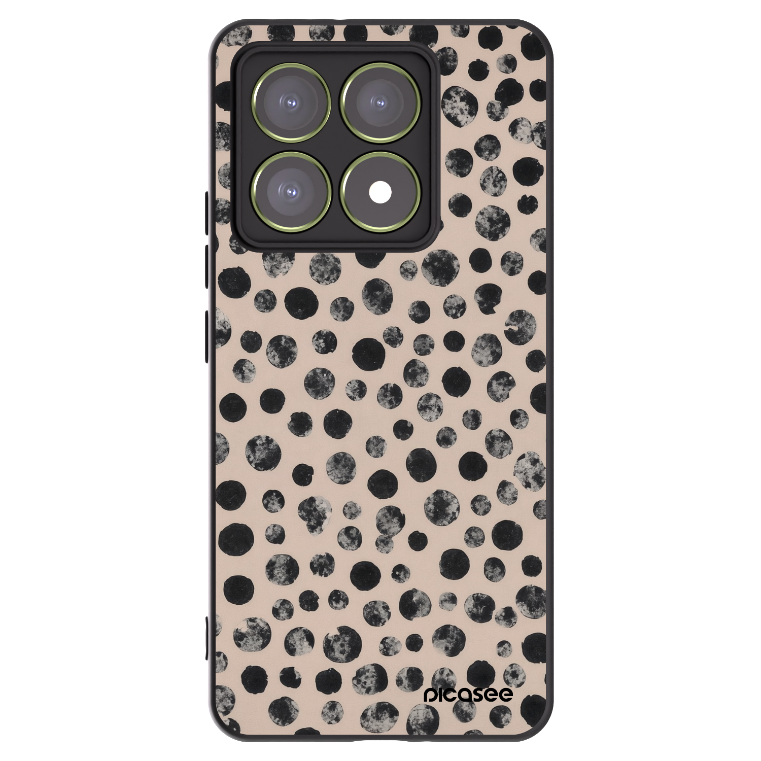 Picasee silikonski črni ovitek za Xiaomi 14T - Dots