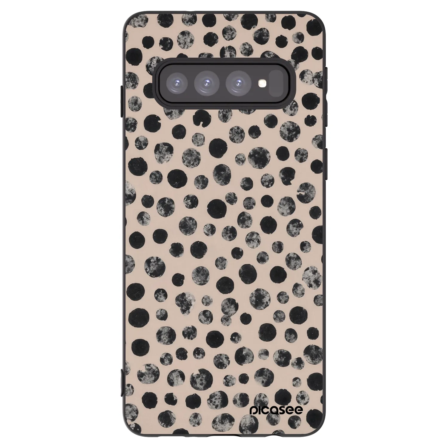 Picasee silikonski črni ovitek za Samsung Galaxy S10 G973 - Dots