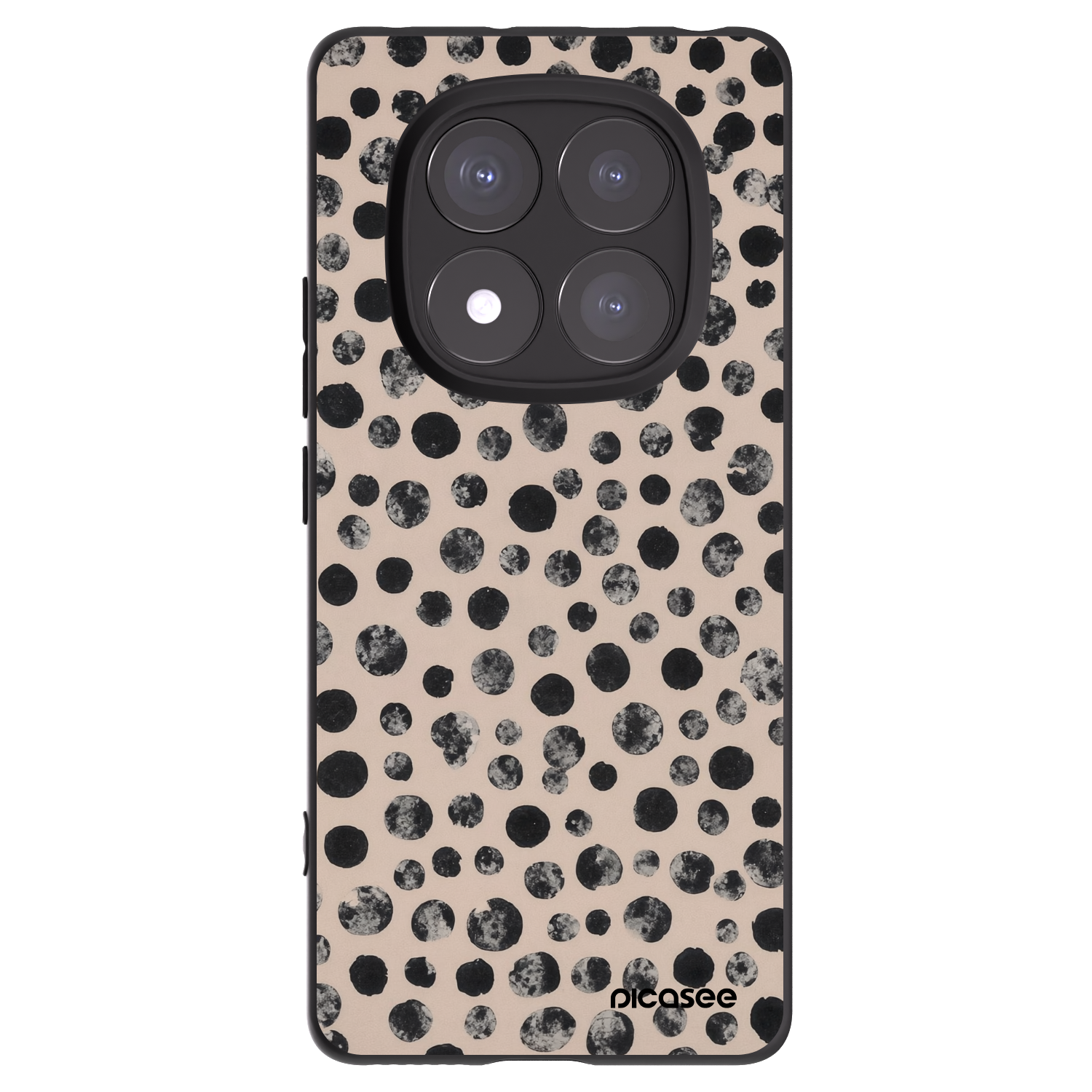 Picasee silikonski črni ovitek za Xiaomi Redmi Note 14 Pro 5G - Dots
