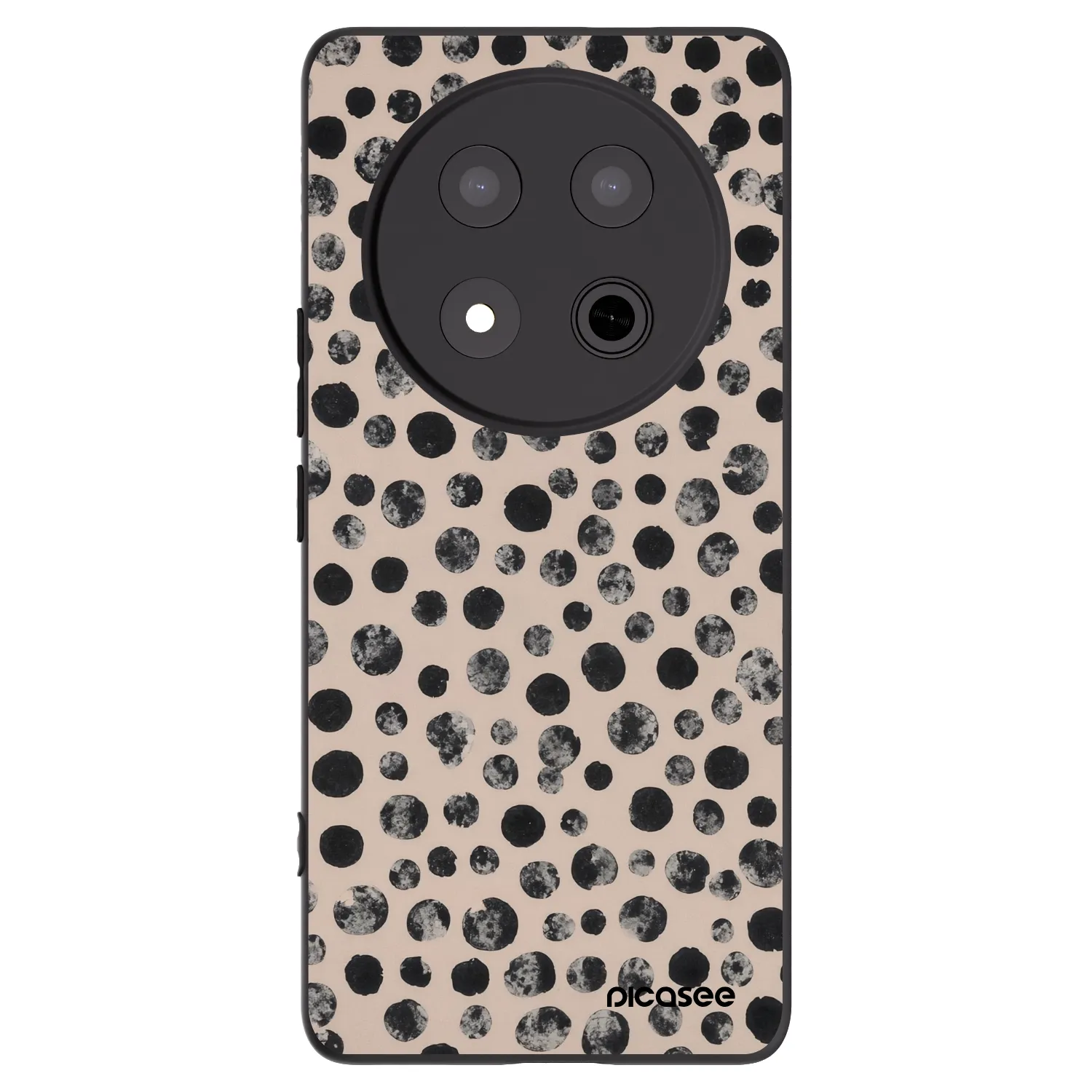 Picasee silikonski črni ovitek za Honor Magic7 Lite 5G - Dots
