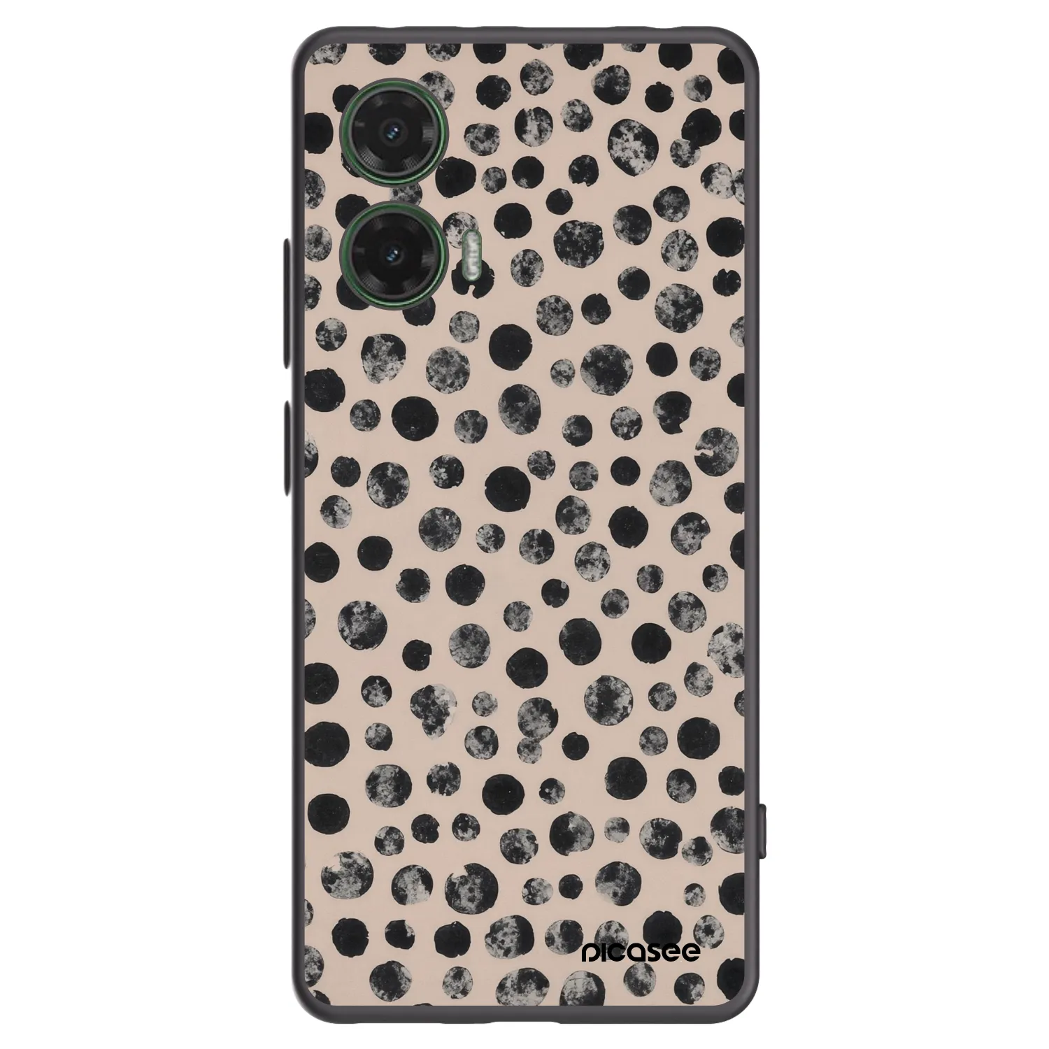 Picasee silikonski črni ovitek za Motorola Moto G35 5G - Dots