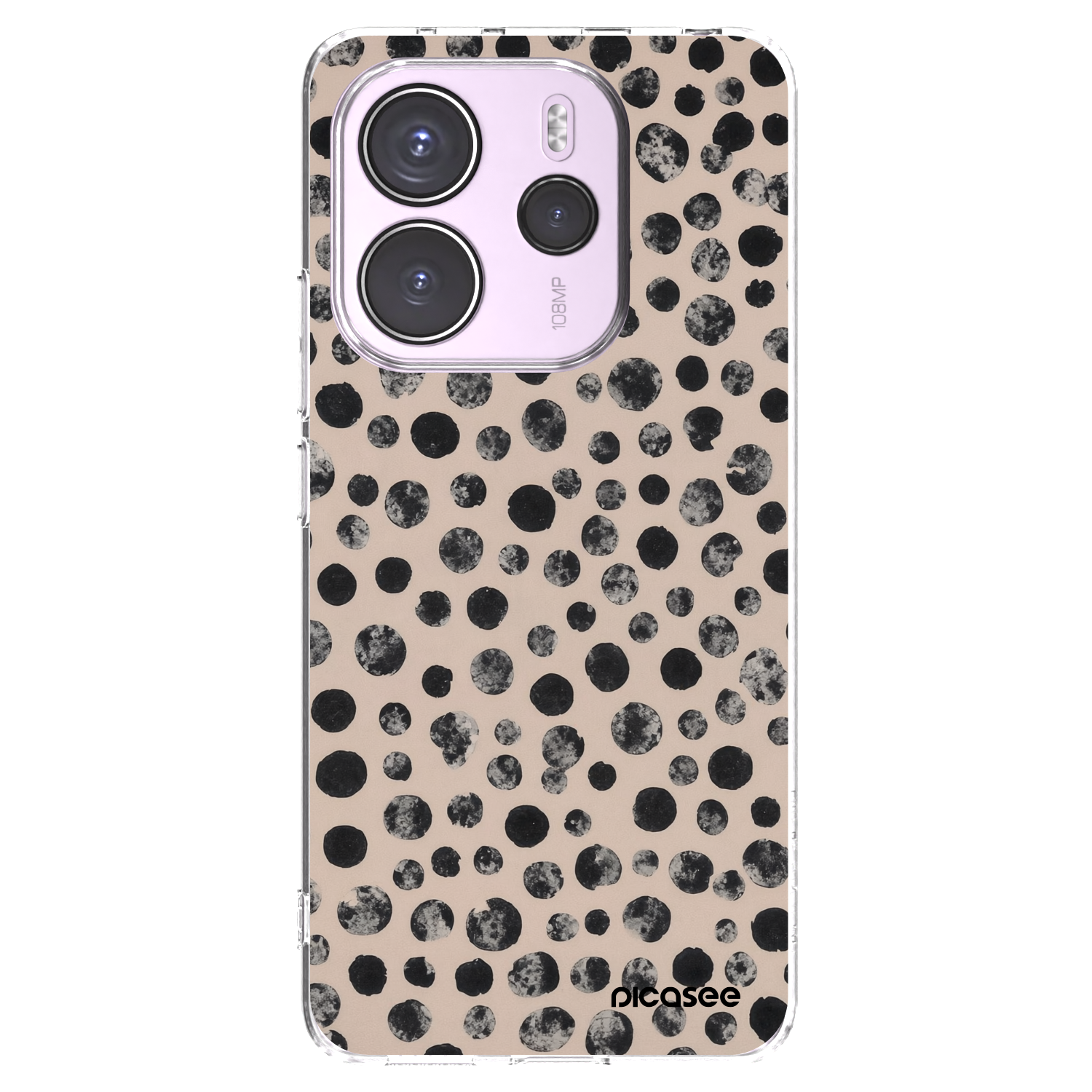 Picasee silikonski prozorni ovitek za Xiaomi Redmi Note 14 4G - Dots