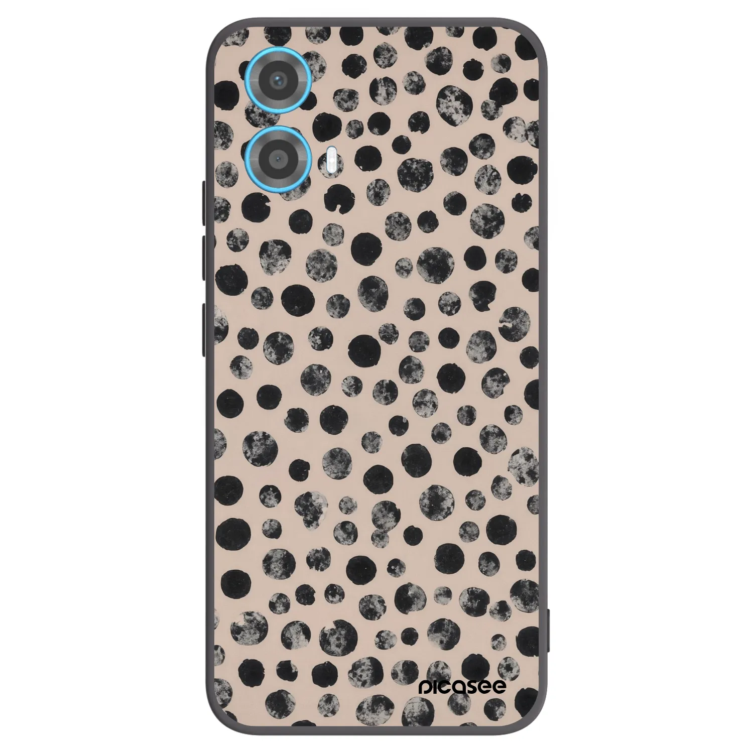 Picasee silikonski črni ovitek za Motorola Moto G34 5G - Dots