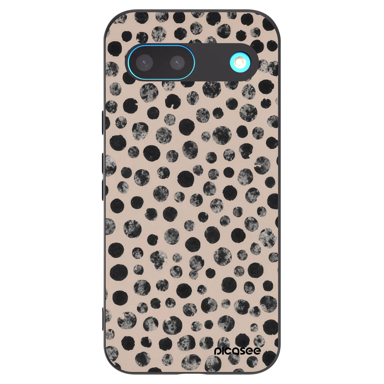 Picasee silikonski črni ovitek za Google Pixel 8 - Dots