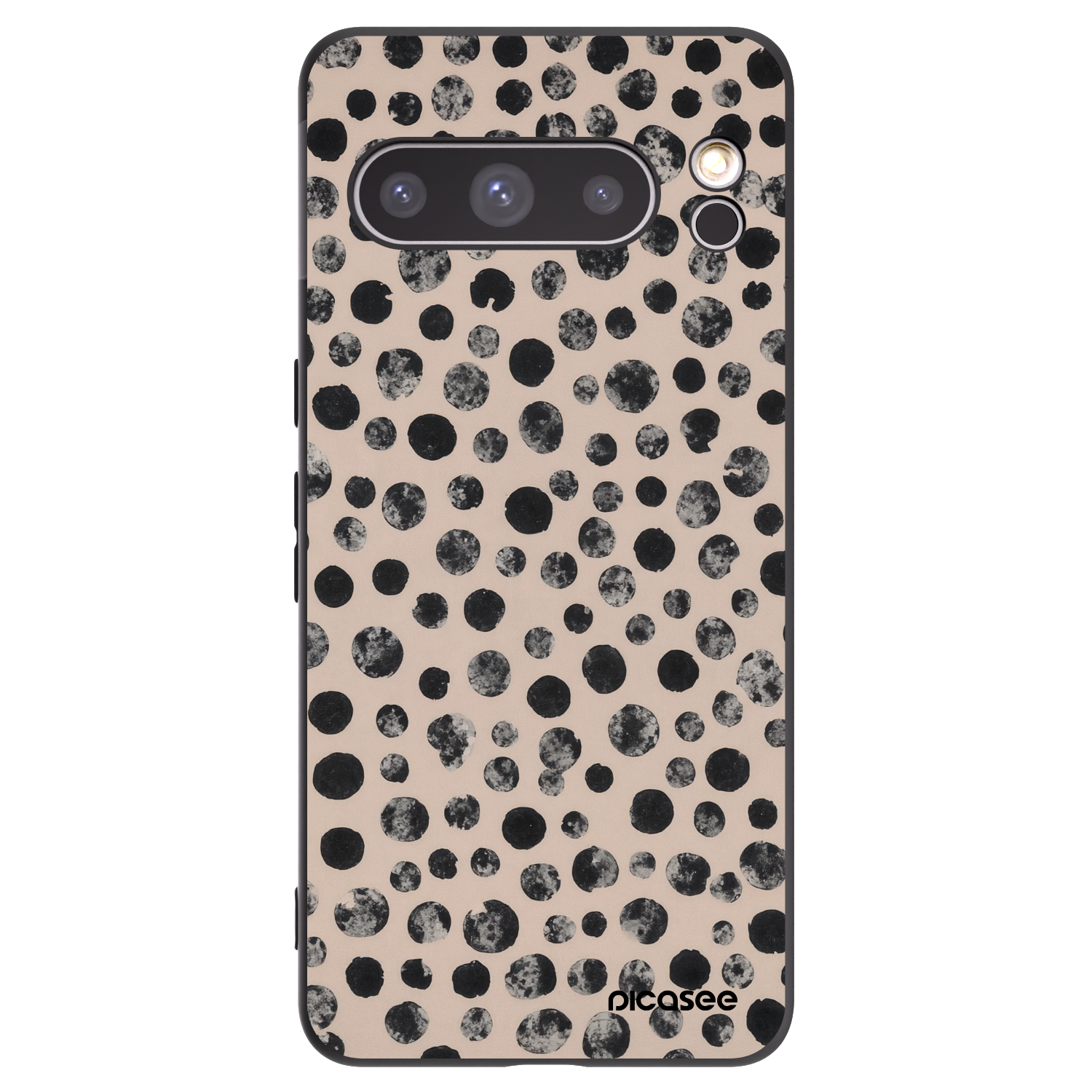 Picasee silikonski črni ovitek za Google Pixel 8 Pro - Dots