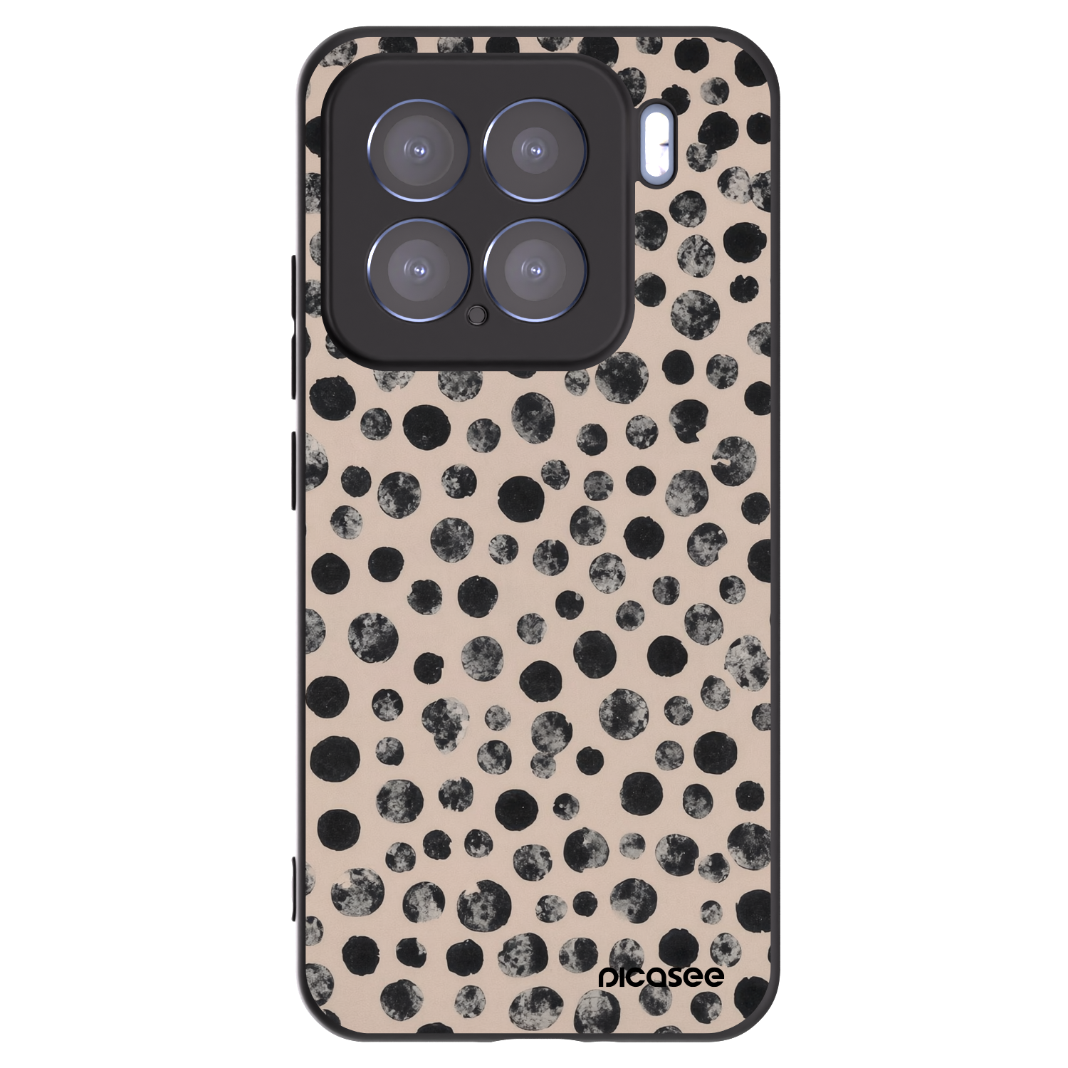 Picasee silikonski črni ovitek za Xiaomi 15 - Dots