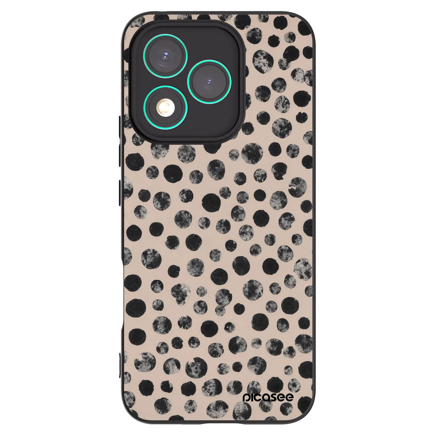 Picasee silikonski črni ovitek za Honor 400 Lite 5G - Dots