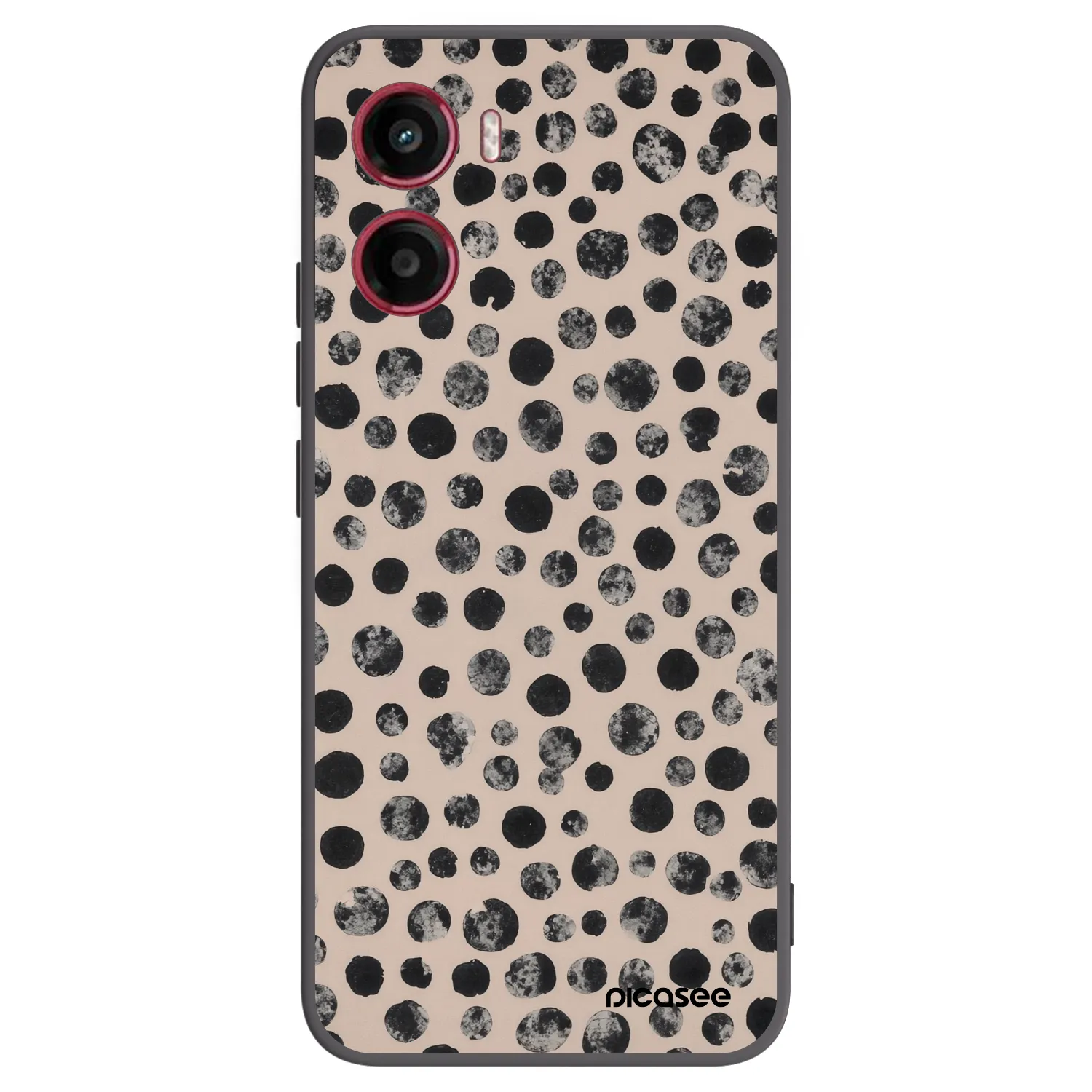 Picasee silikonski črni ovitek za Motorola Moto G05 - Dots