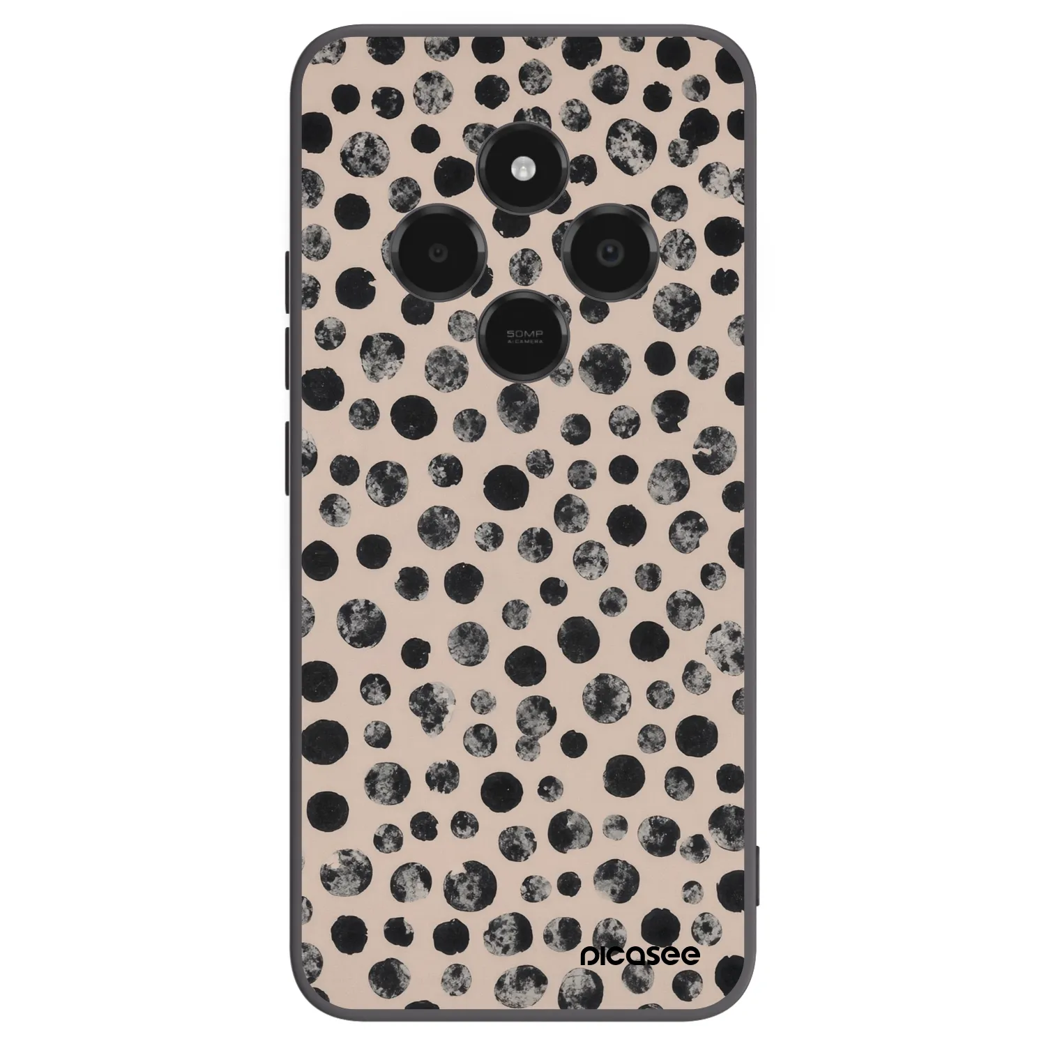 Picasee silikonski črni ovitek za Xiaomi Poco C75 - Dots