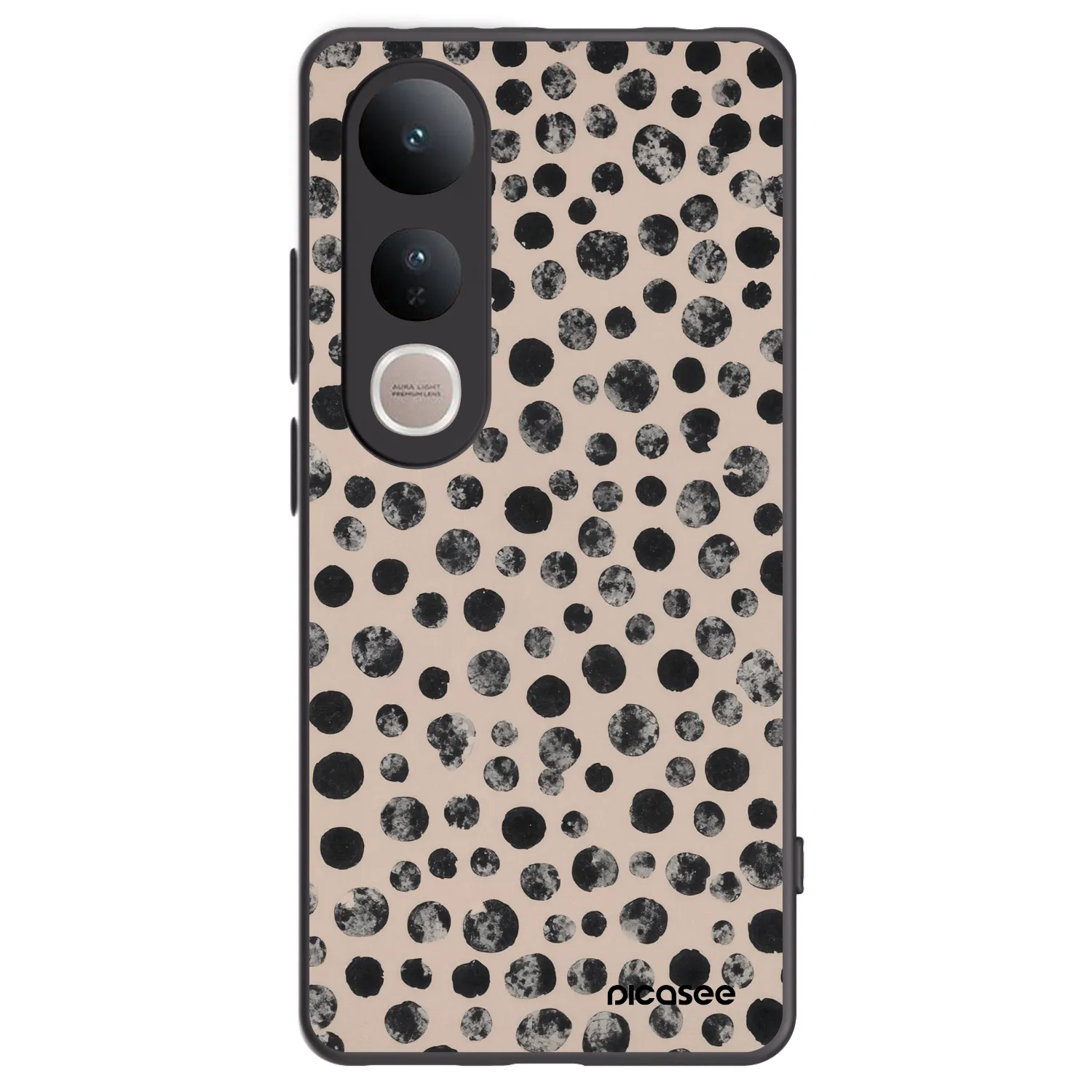 Picasee silikonski črni ovitek za Vivo V50 Lite 5G - Dots