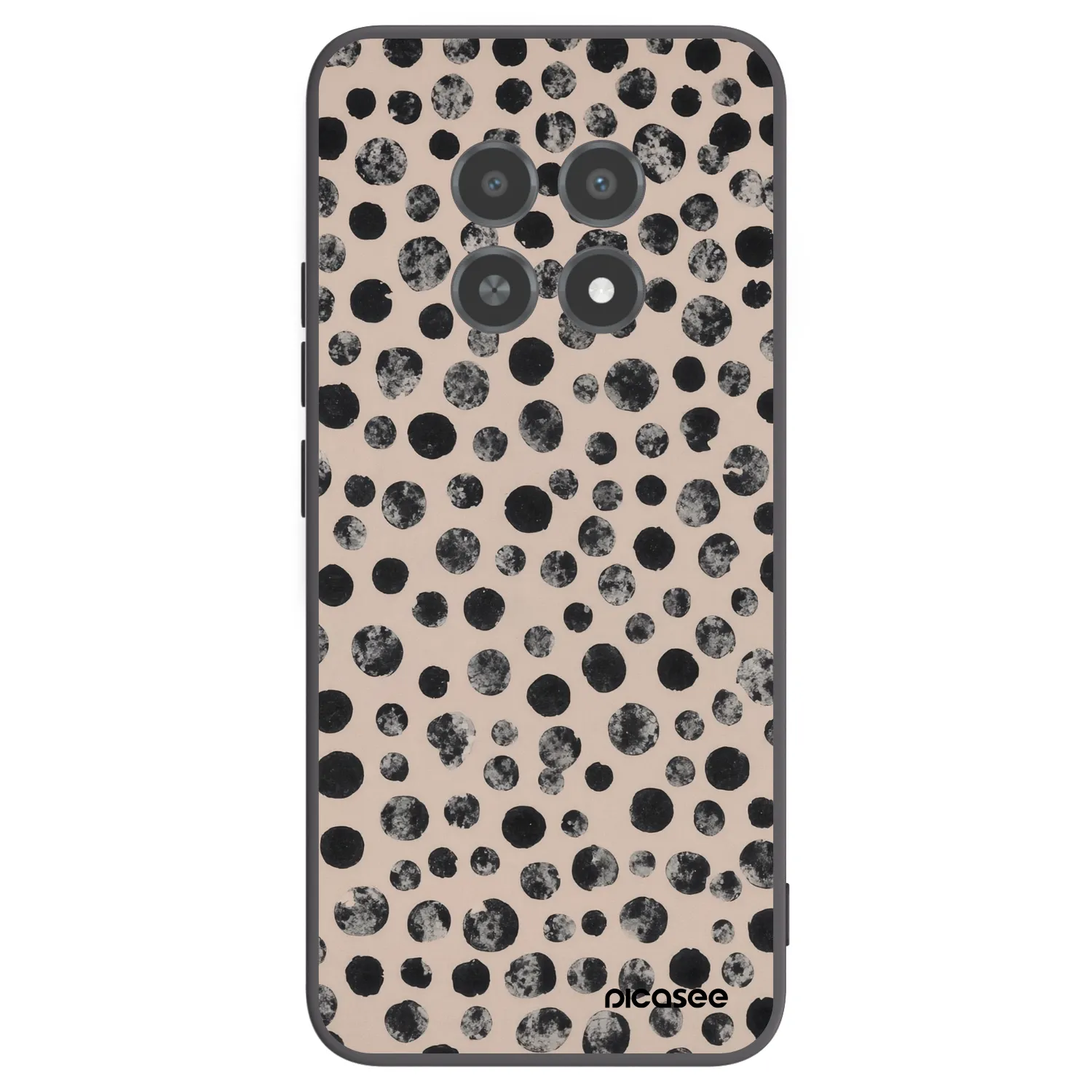 Picasee silikonski črni ovitek za Realme 12X - Dots