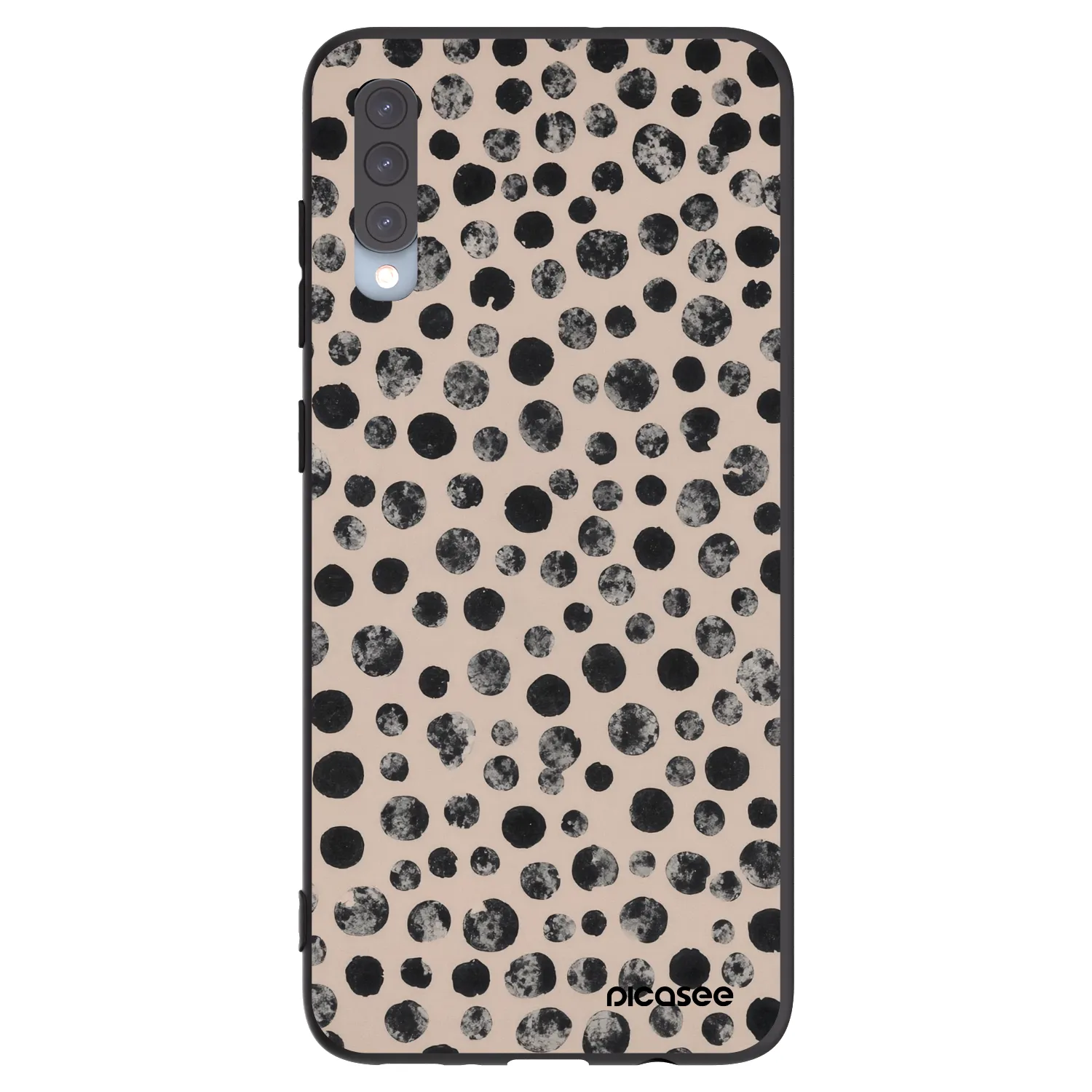Picasee silikonski črni ovitek za Samsung Galaxy A70 A705F - Dots