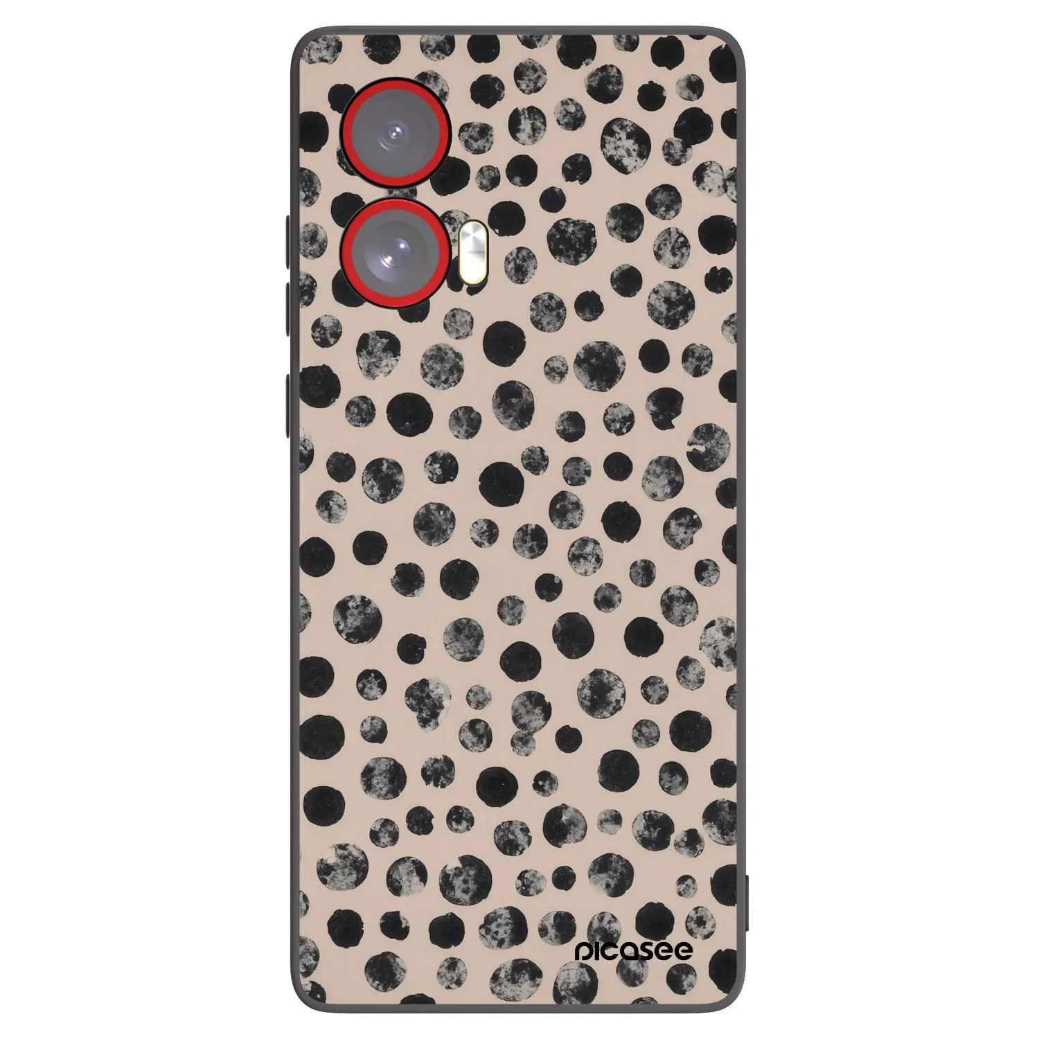 Picasee silikonski črni ovitek za Motorola Edge 50 Fusion - Dots