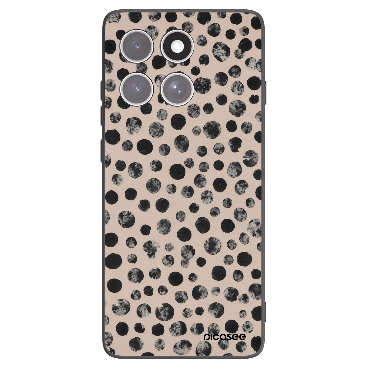 Picasee silikonski črni ovitek za Motorola Edge 60 Fusion - Dots