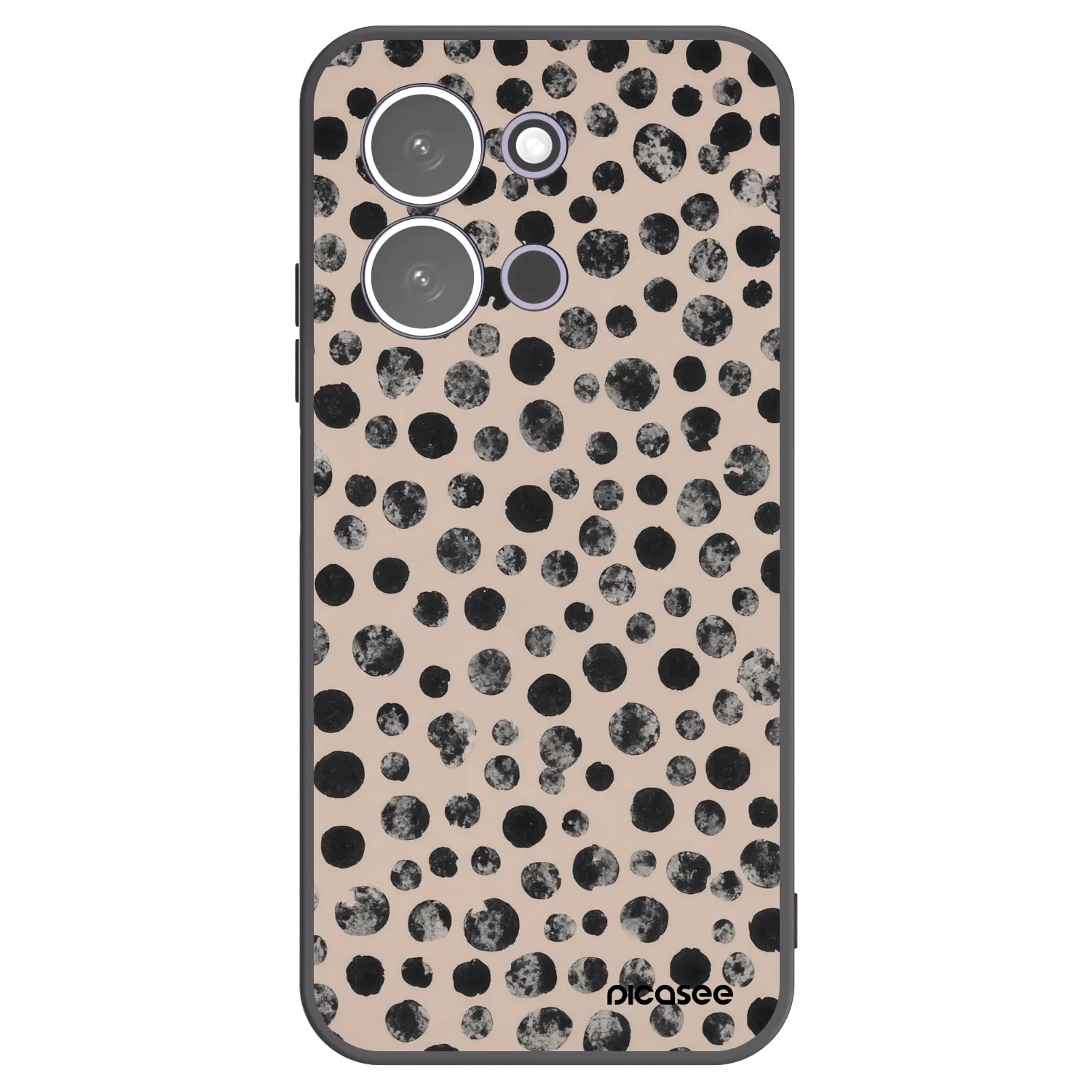Picasee silikonski črni ovitek za Xiaomi Redmi 15C 5G - Dots