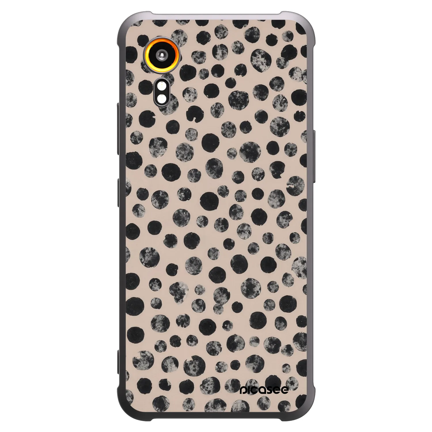 Picasee silikonski črni ovitek za Samsung Galaxy Xcover 7 - Dots