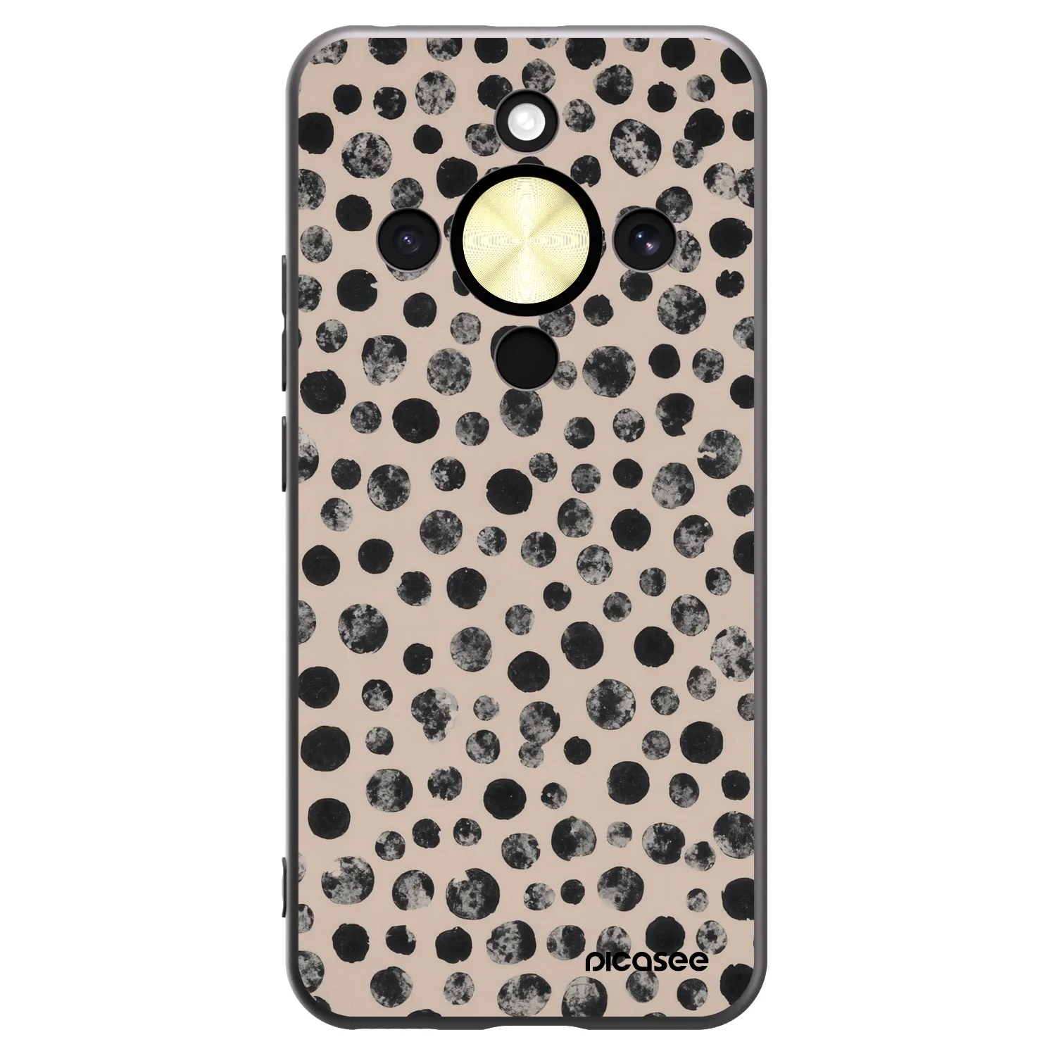 Picasee silikonski črni ovitek za Honor Magic8 Lite 5G - Dots