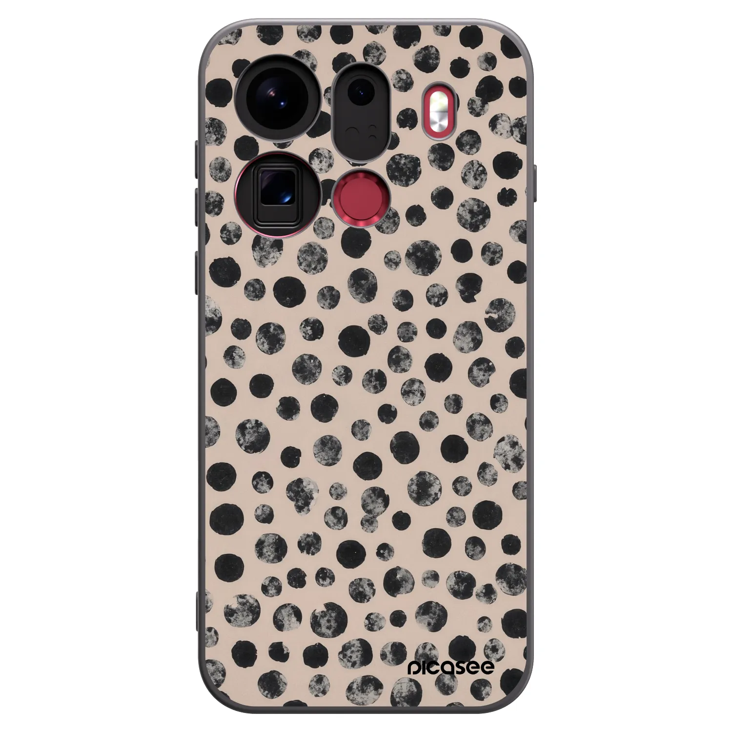 Picasee silikonski črni ovitek za OPPO Find X9 Pro - Dots