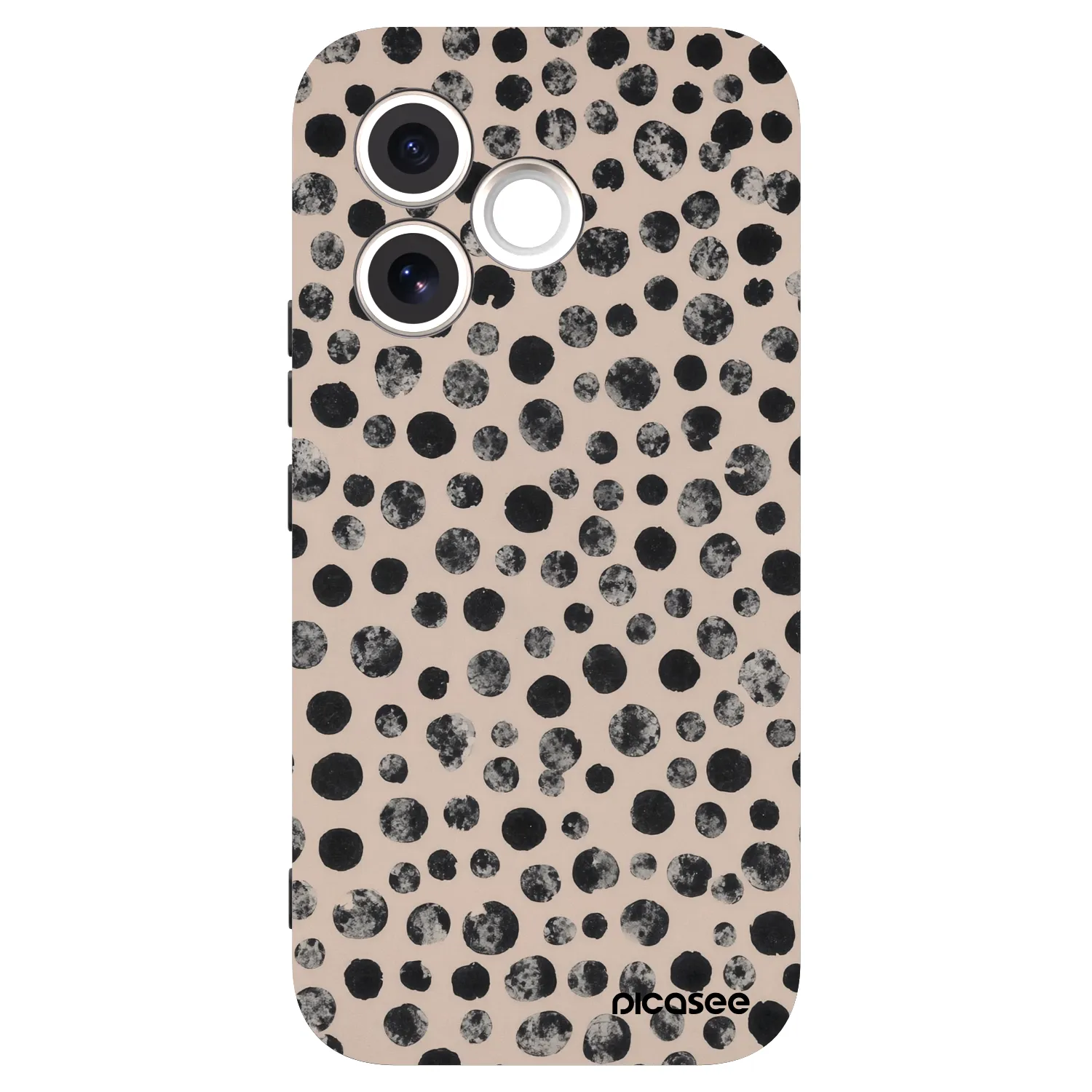 Picasee silikonski črni ovitek za Honor 600 Lite - Dots
