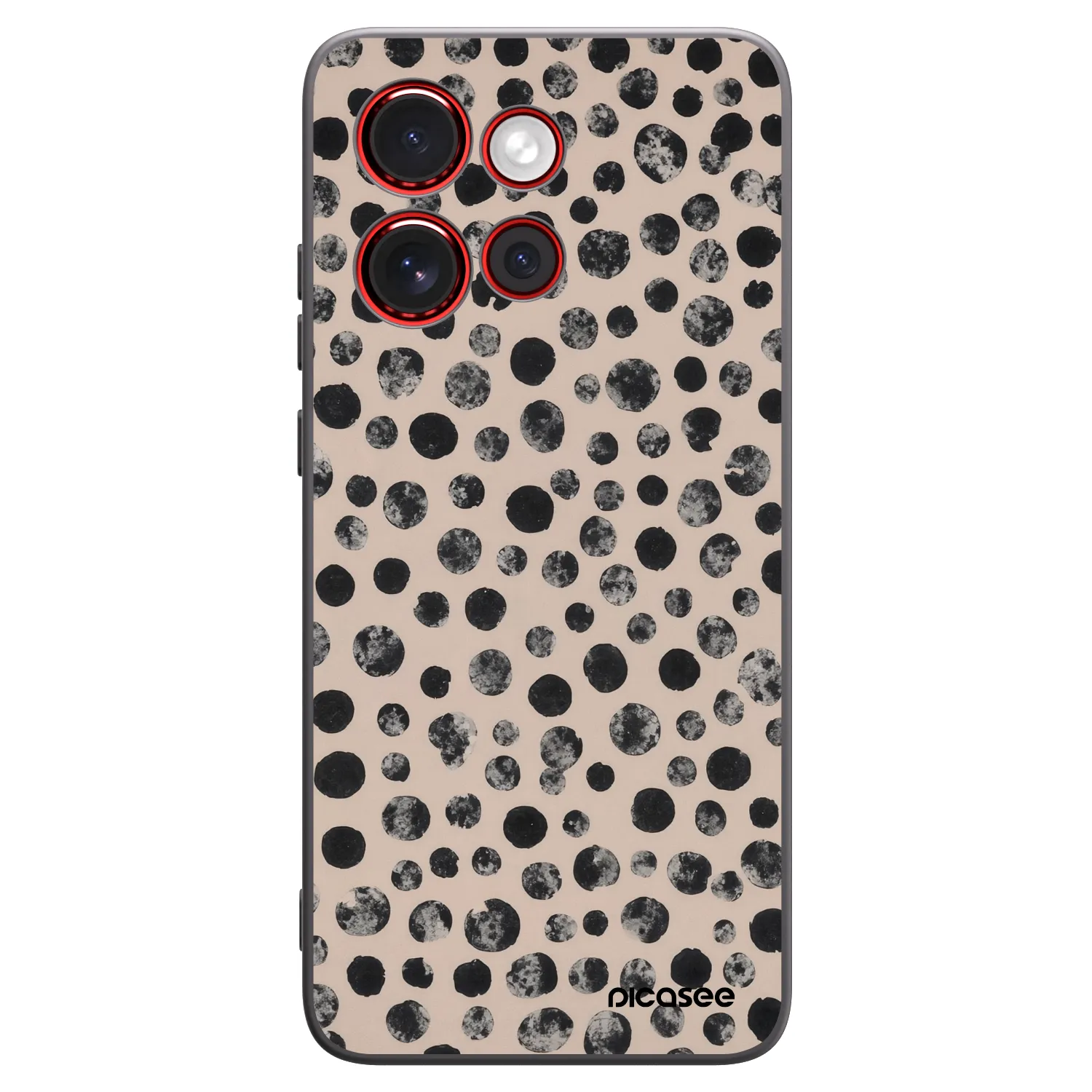 Picasee silikonski črni ovitek za Motorola Edge 60 Neo 5G - Dots