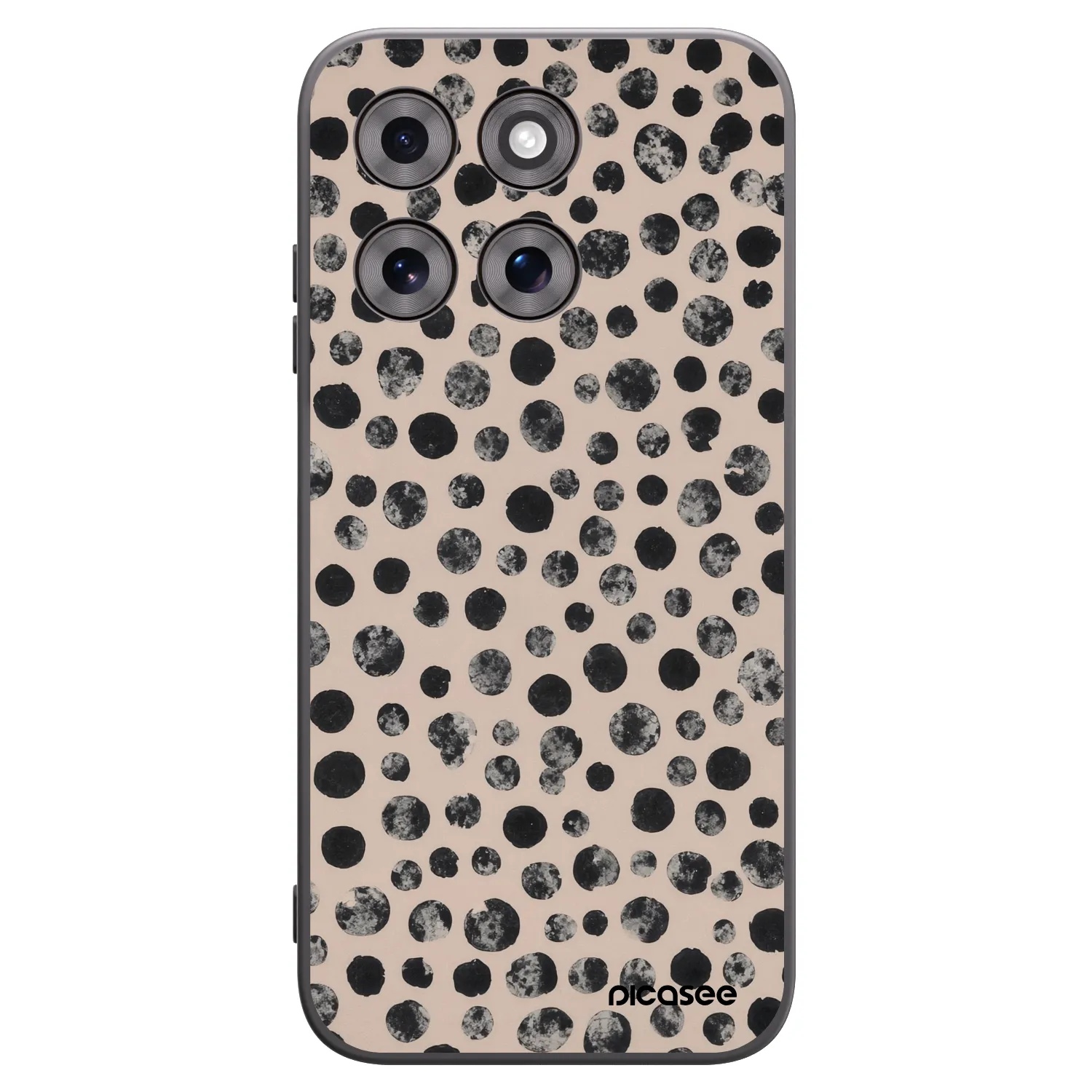 Picasee silikonski črni ovitek za Motorola Moto G77 - Dots