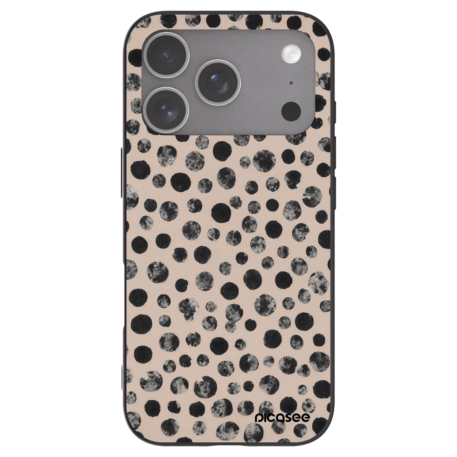 Picasee silikonski črni ovitek za Apple iPhone 18 Pro - Dots