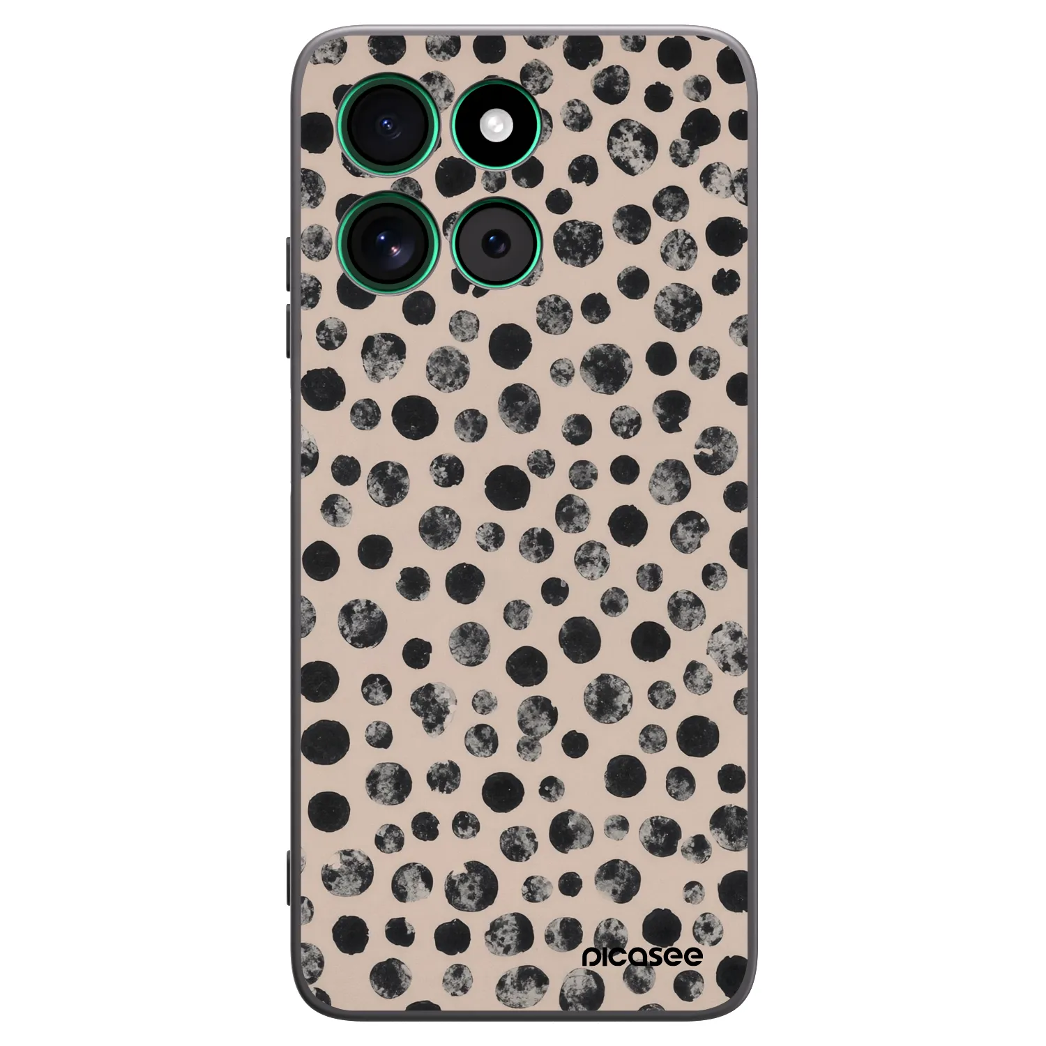 Picasee silikonski črni ovitek za Motorola Moto G57 Power - Dots