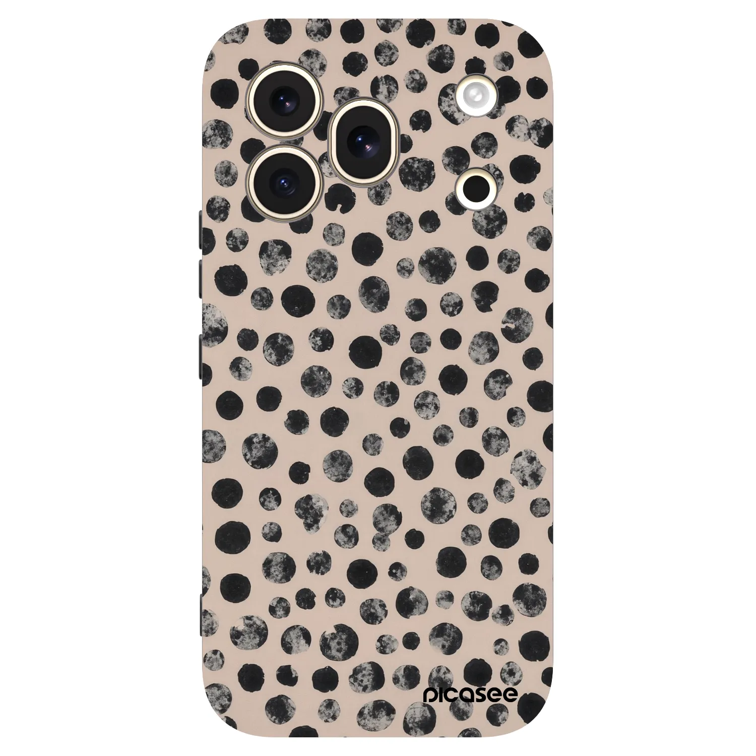 Picasee silikonski črni ovitek za Honor 600 Pro - Dots
