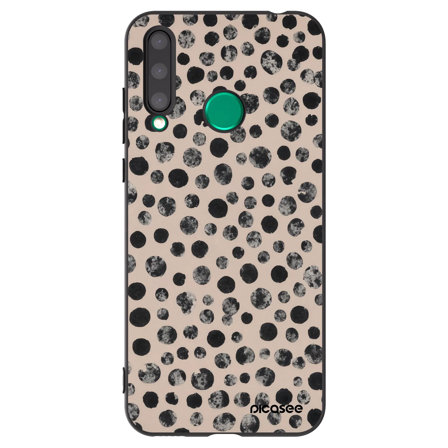 Picasee silikonski črni ovitek za Honor 20 Lite - Dots
