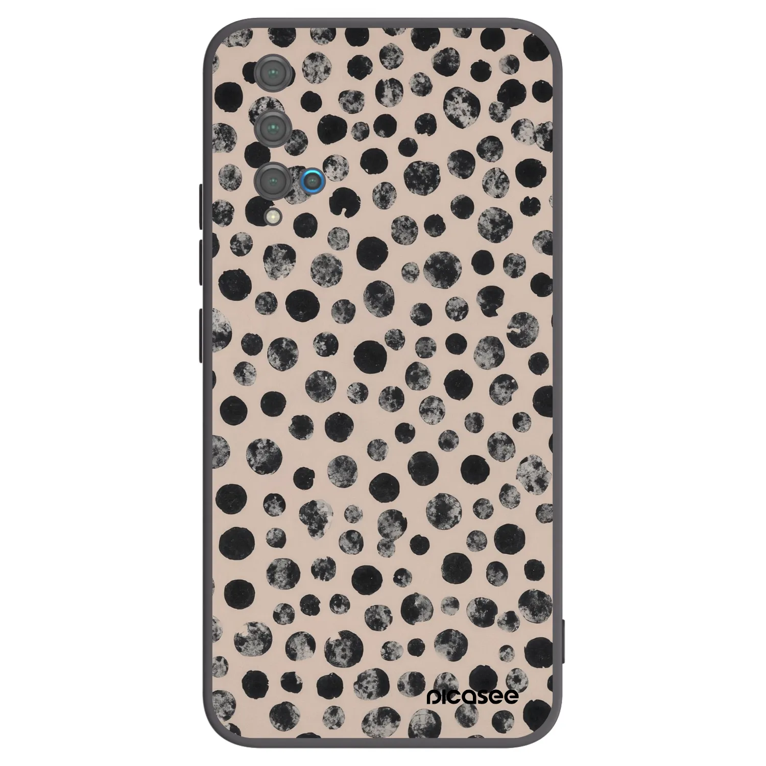 Picasee silikonski črni ovitek za Huawei Nova 5T - Dots