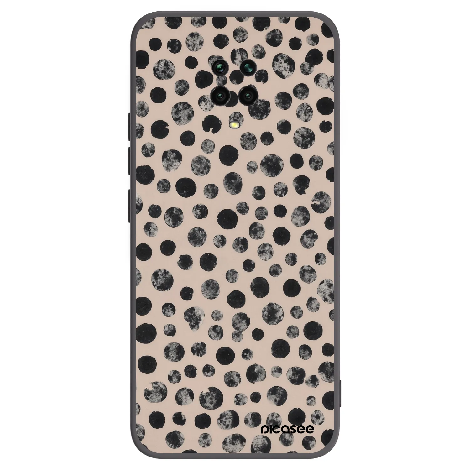 Picasee silikonski črni ovitek za Xiaomi Redmi Note 9S - Dots